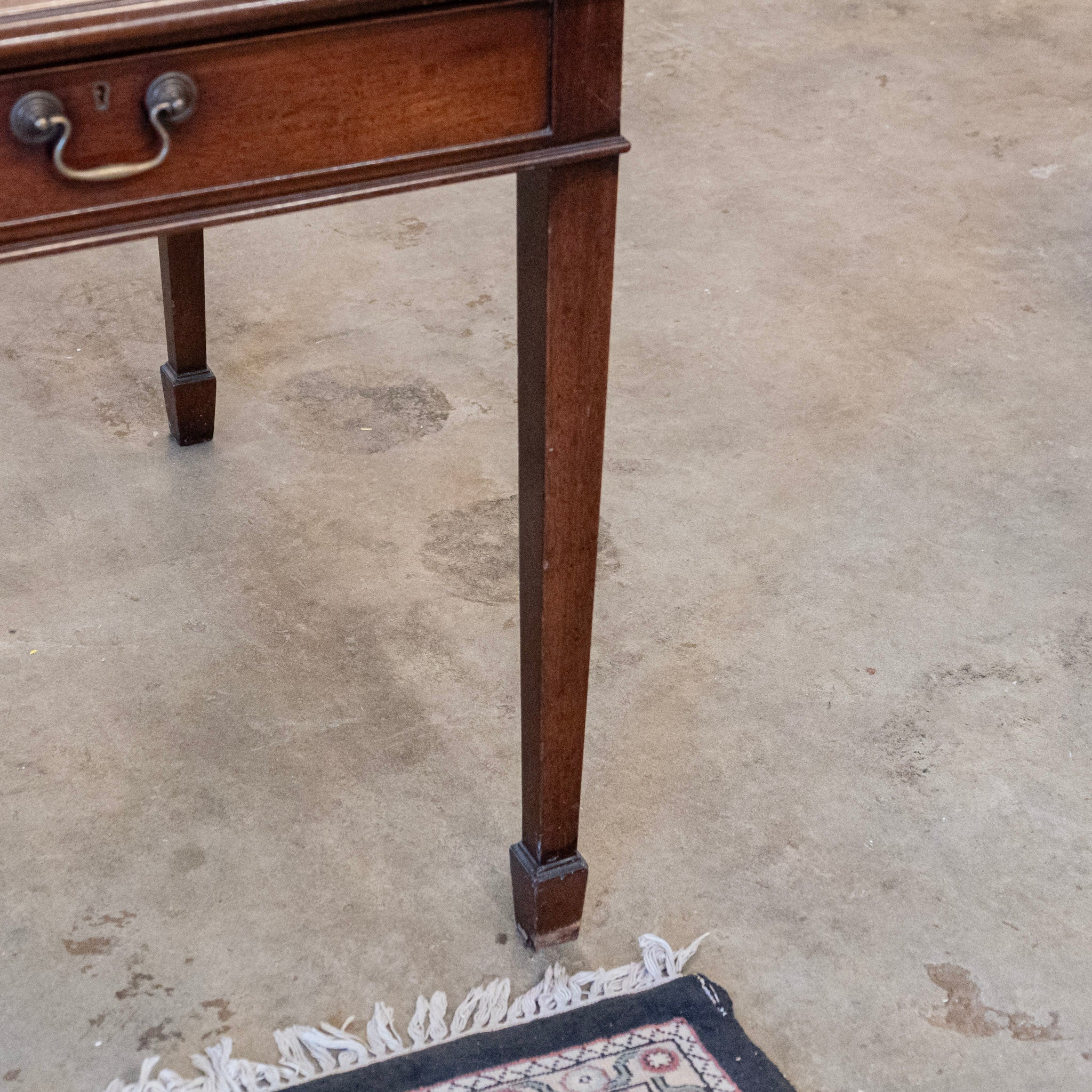 Louis XVI Writing Desk – Original Leather Top & Dark Wood - Image 7