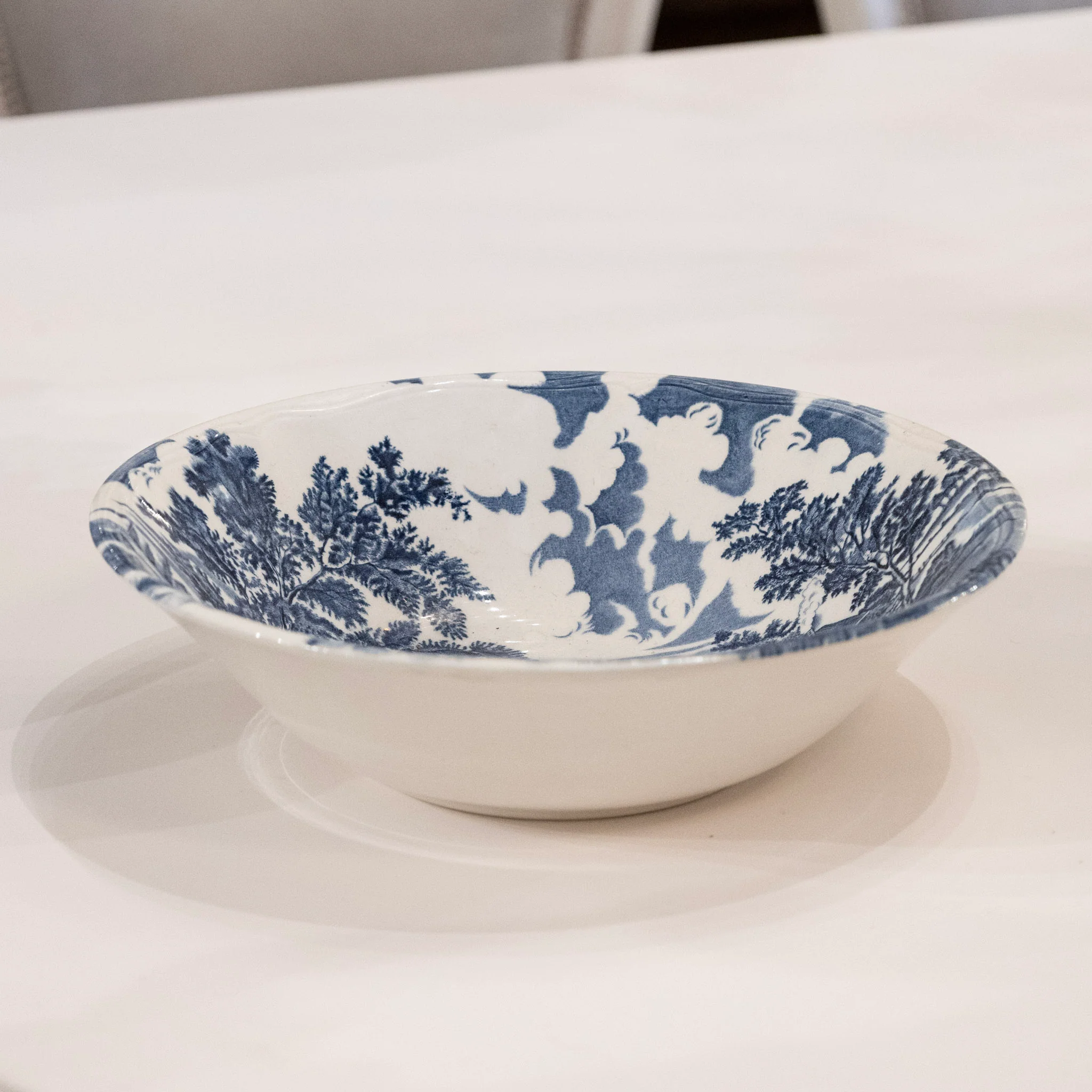 Luneville Hand-Painted Blue Porcelain Dinner Service – 41-Piece French “English Style” Countryside Set (c. 1930s–1950s) - Image 10