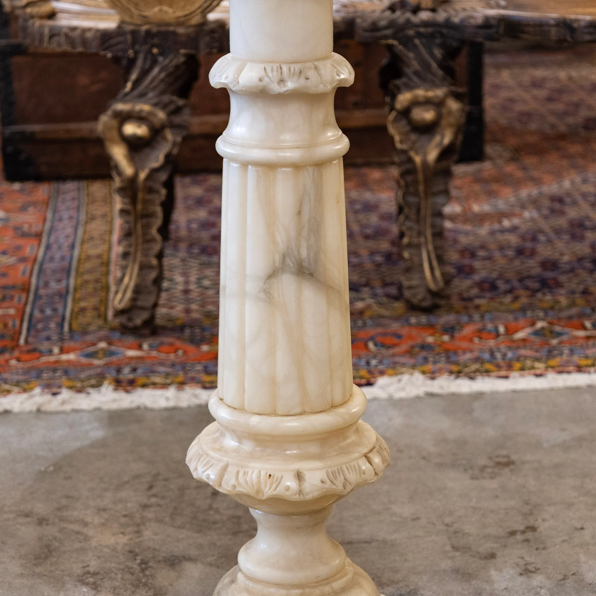Marble Pedestal Carved Column - Image 3