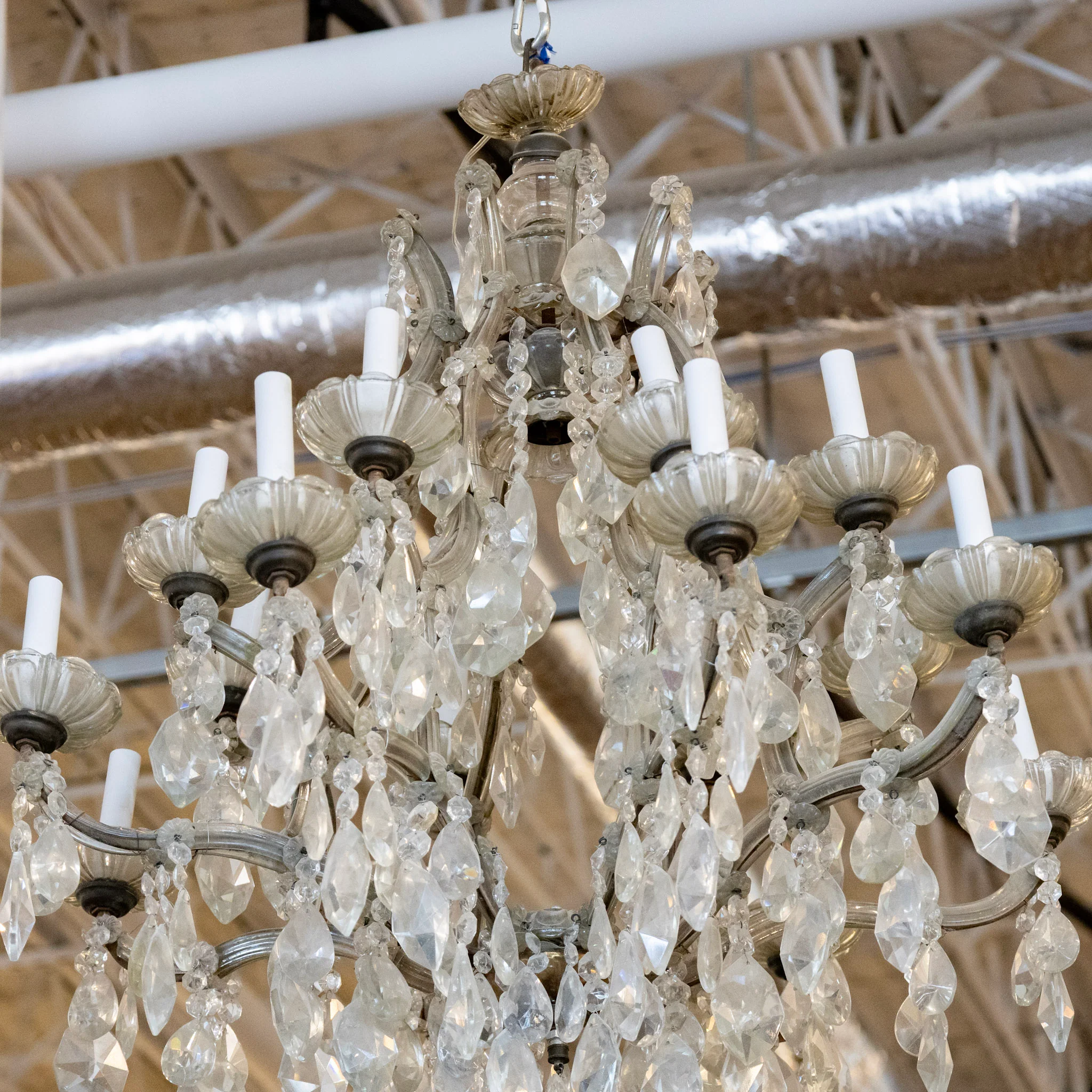 French Maria Theresa Chandelier – Crystal Drops & Glass Crown - Image 6