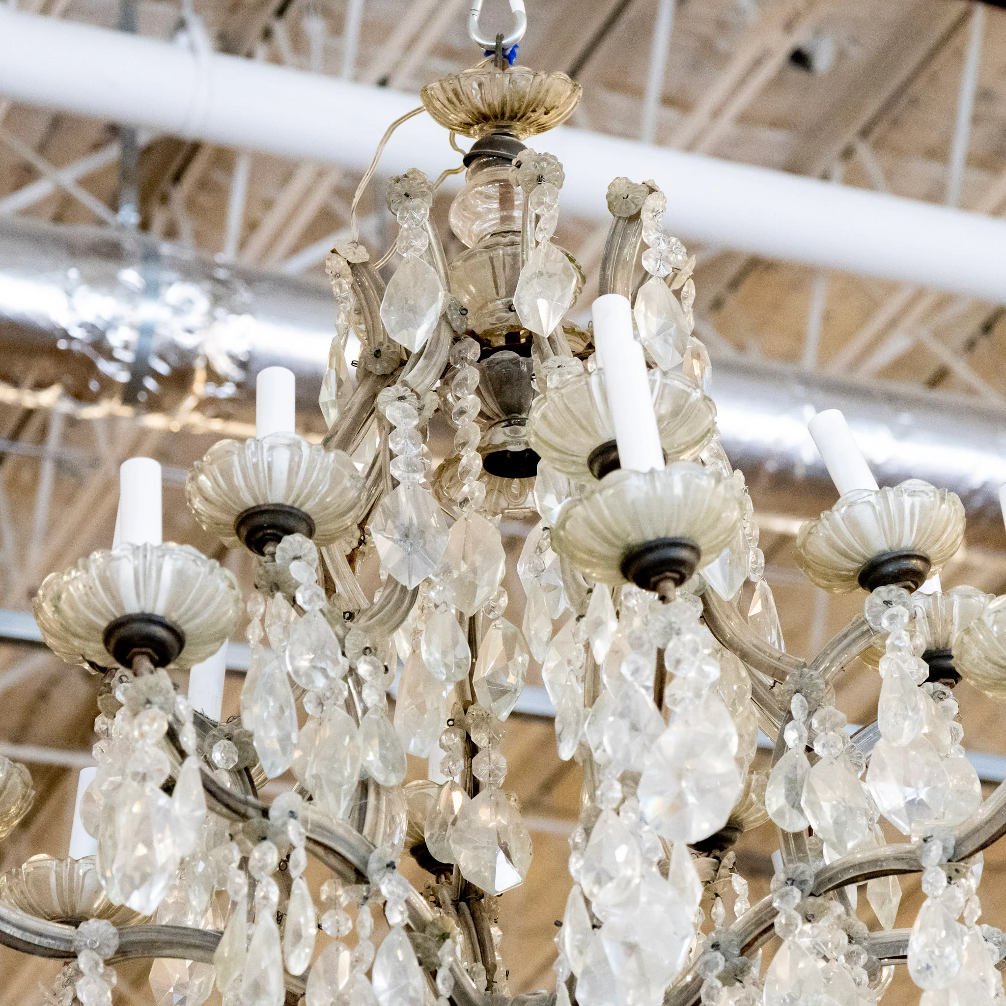 French Maria Theresa Chandelier – Crystal Drops & Glass Crown - Image 7