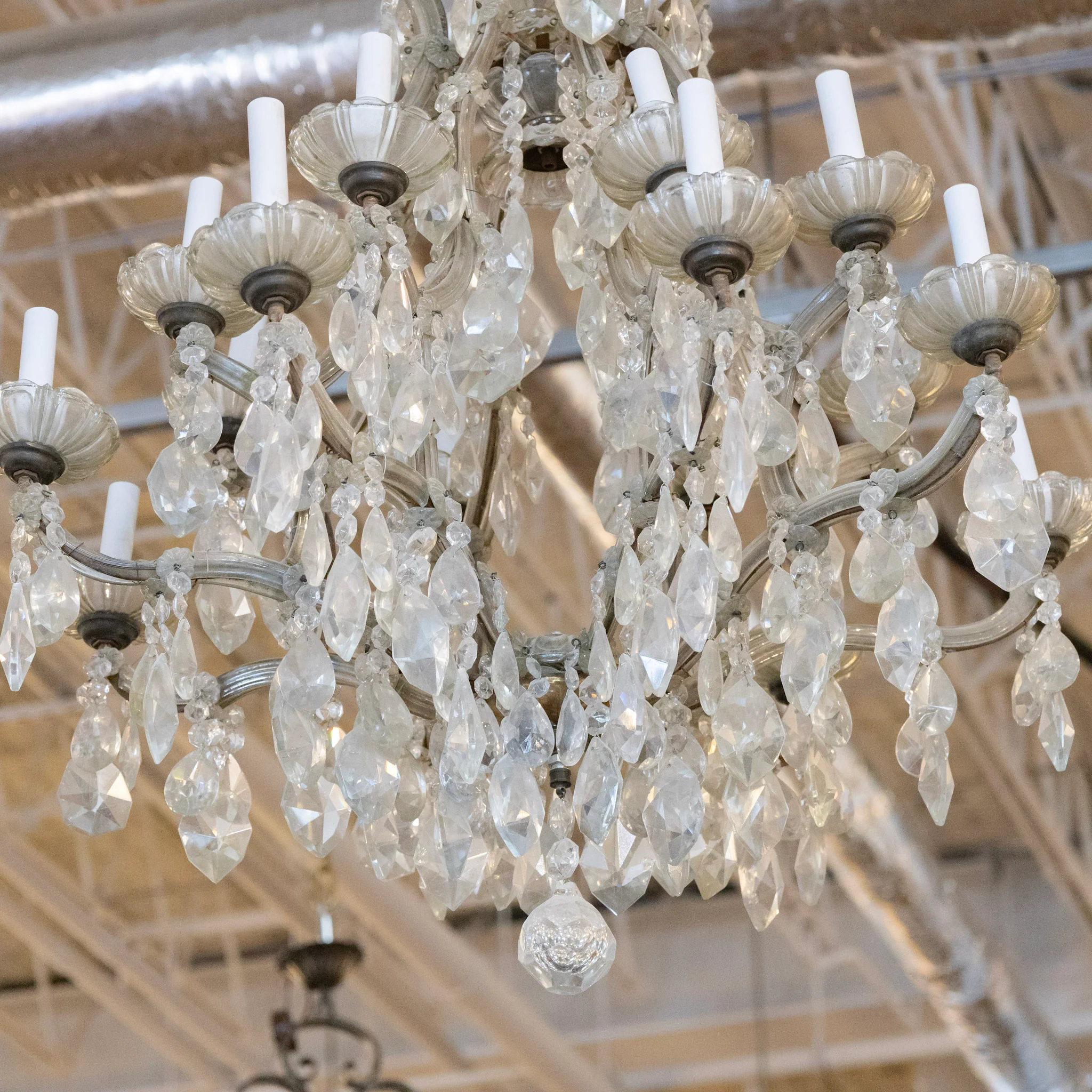 French Maria Theresa Chandelier – Crystal Drops & Glass Crown - Image 8
