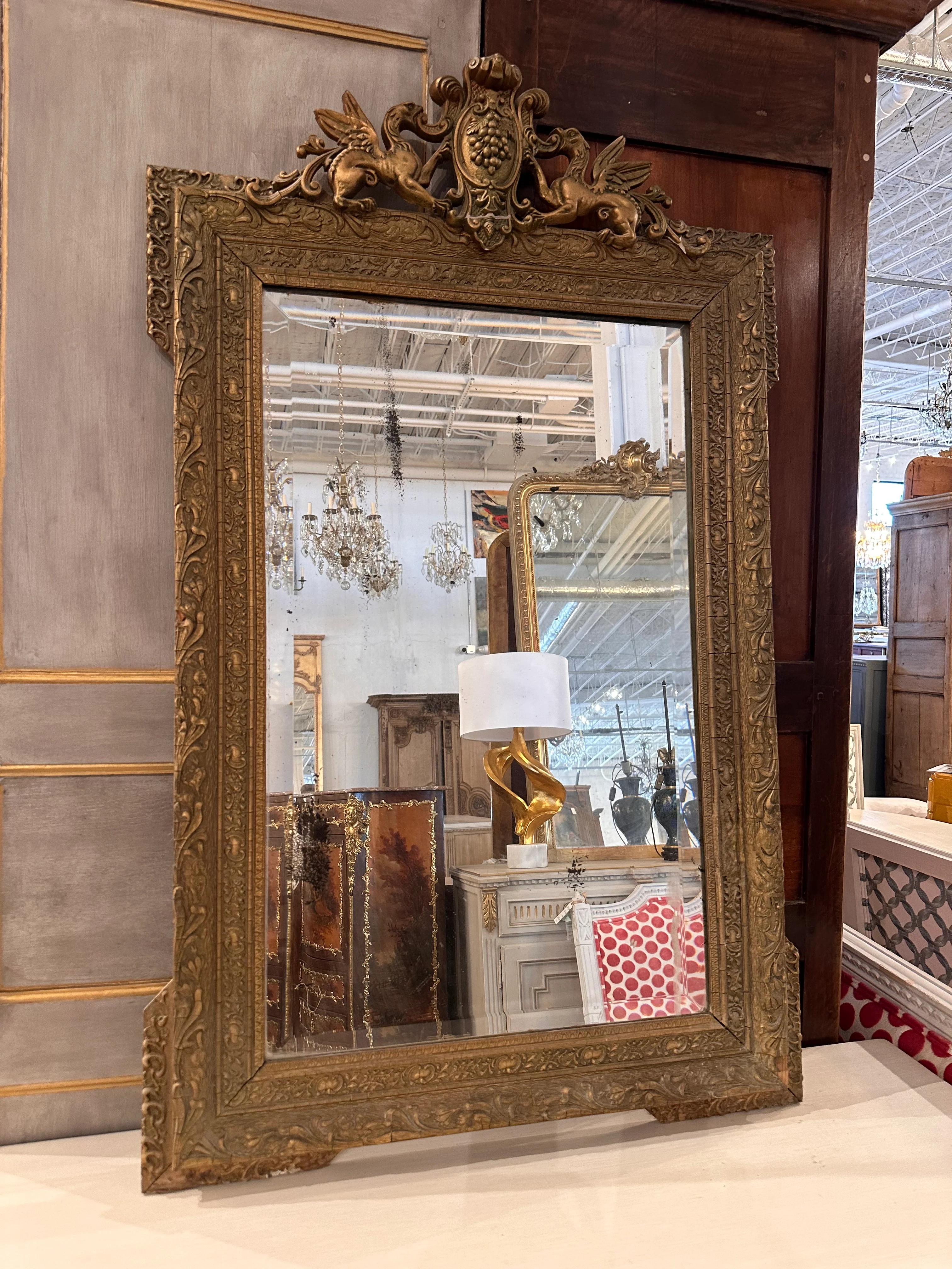 18th Century Beveled Glass Mirror