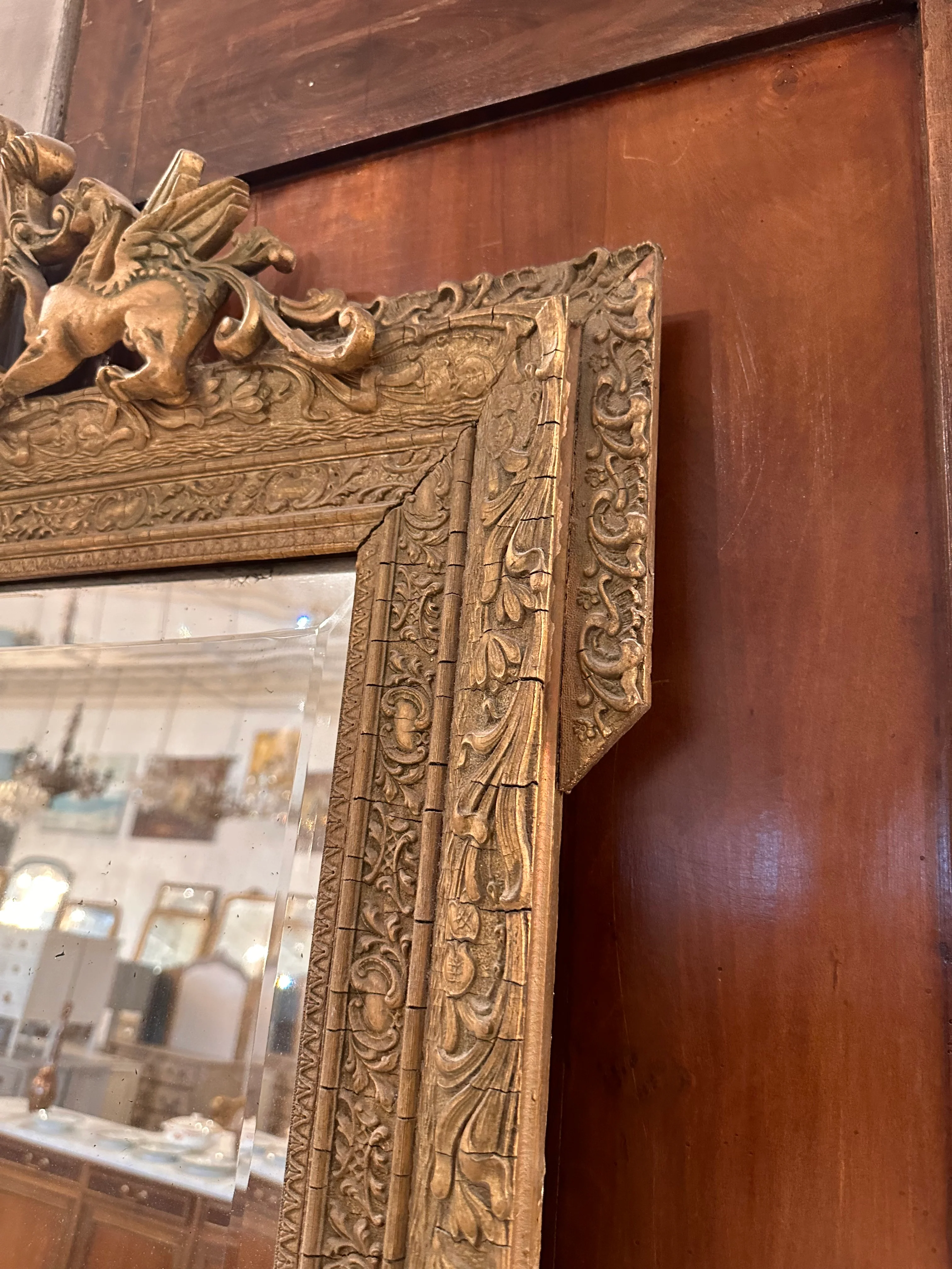 18th Century Beveled Glass Mirror - Image 4