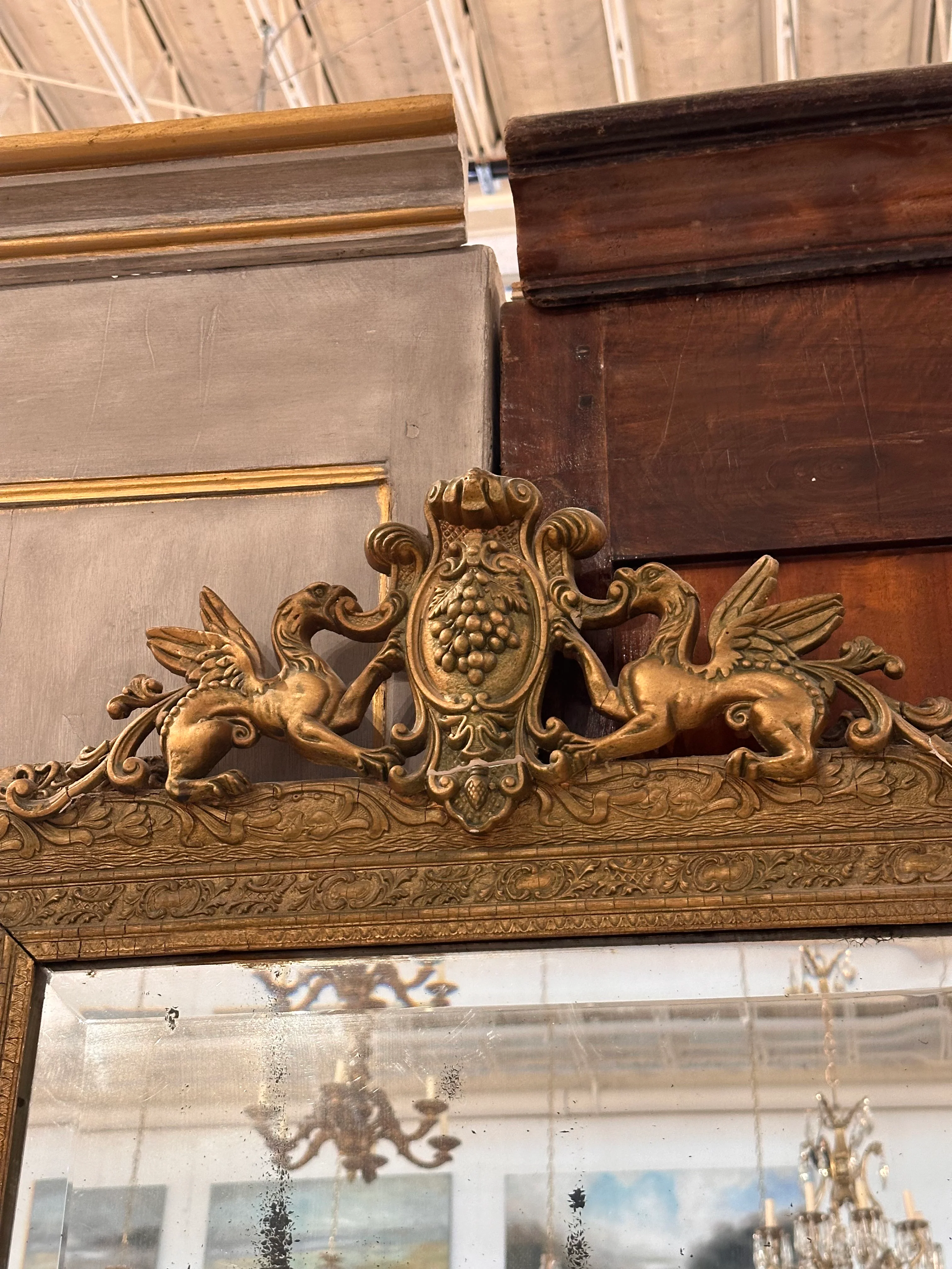 18th Century Beveled Glass Mirror - Image 5