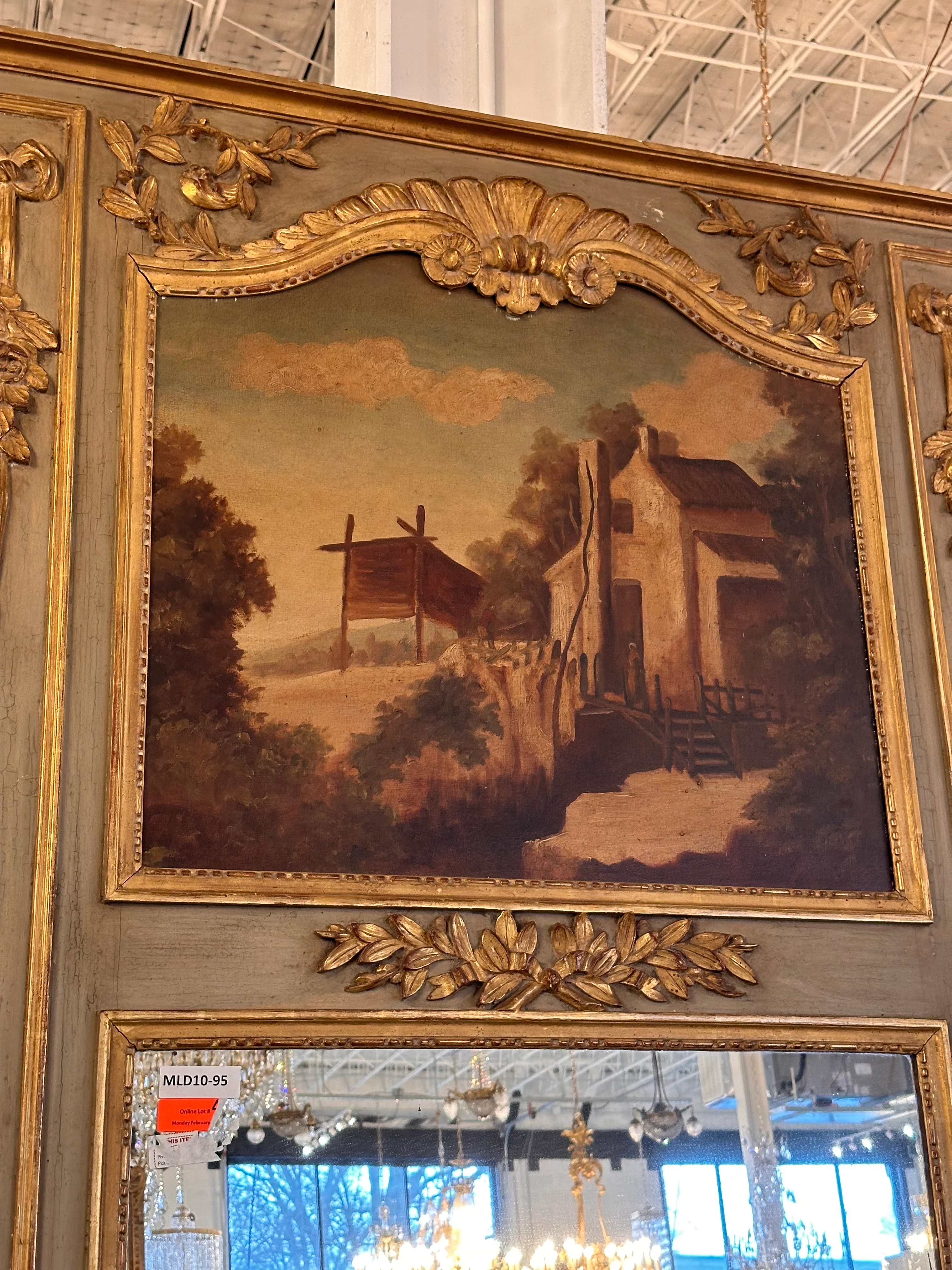 Original Antique French Trumeau Mirror - Image 3