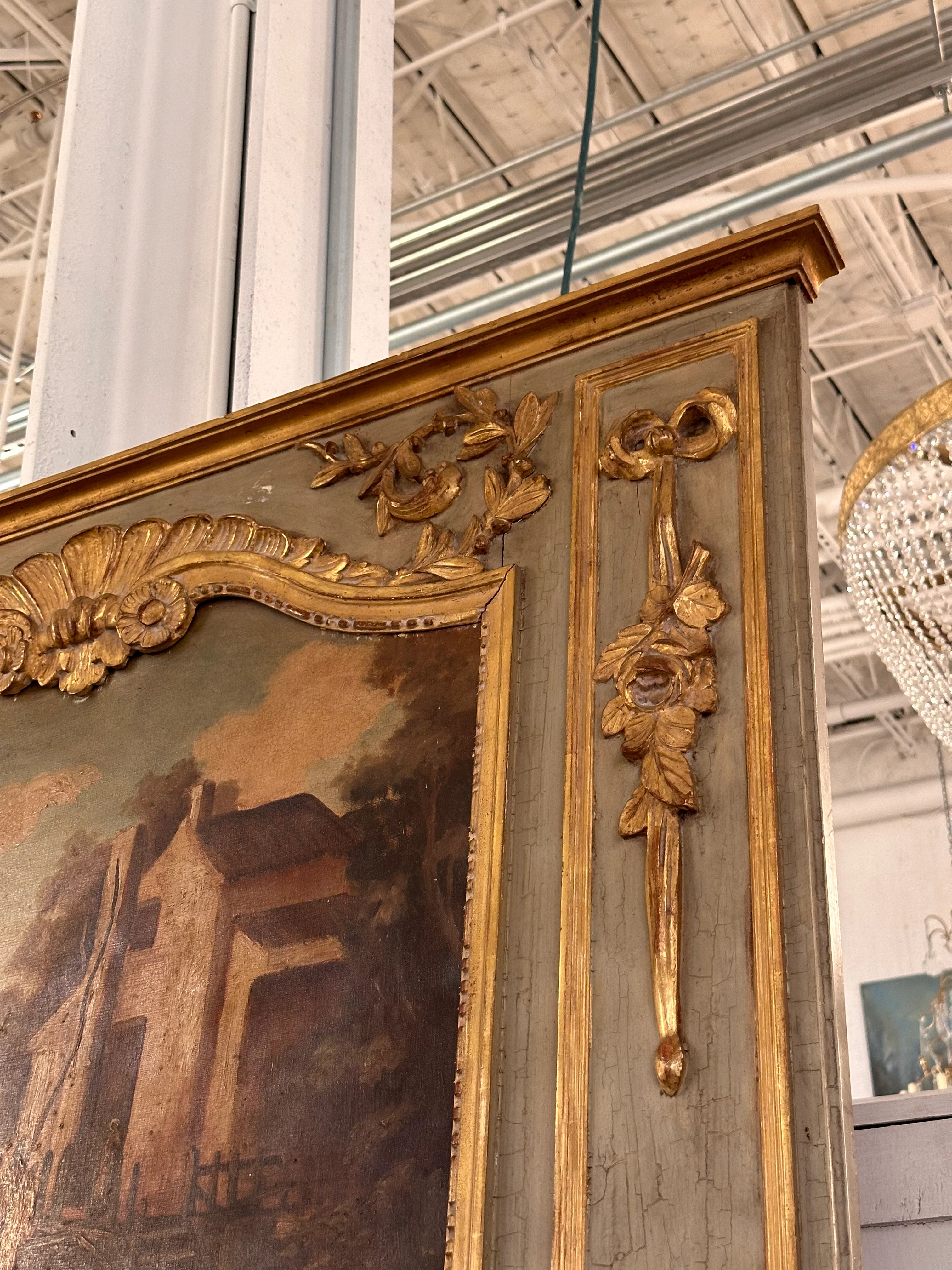 Original Antique French Trumeau Mirror - Image 4