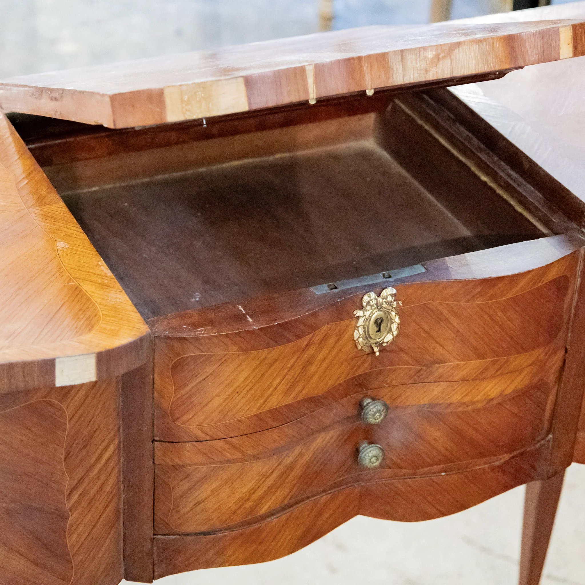 Petite French Wood Vanity – Writing Tray - Image 5