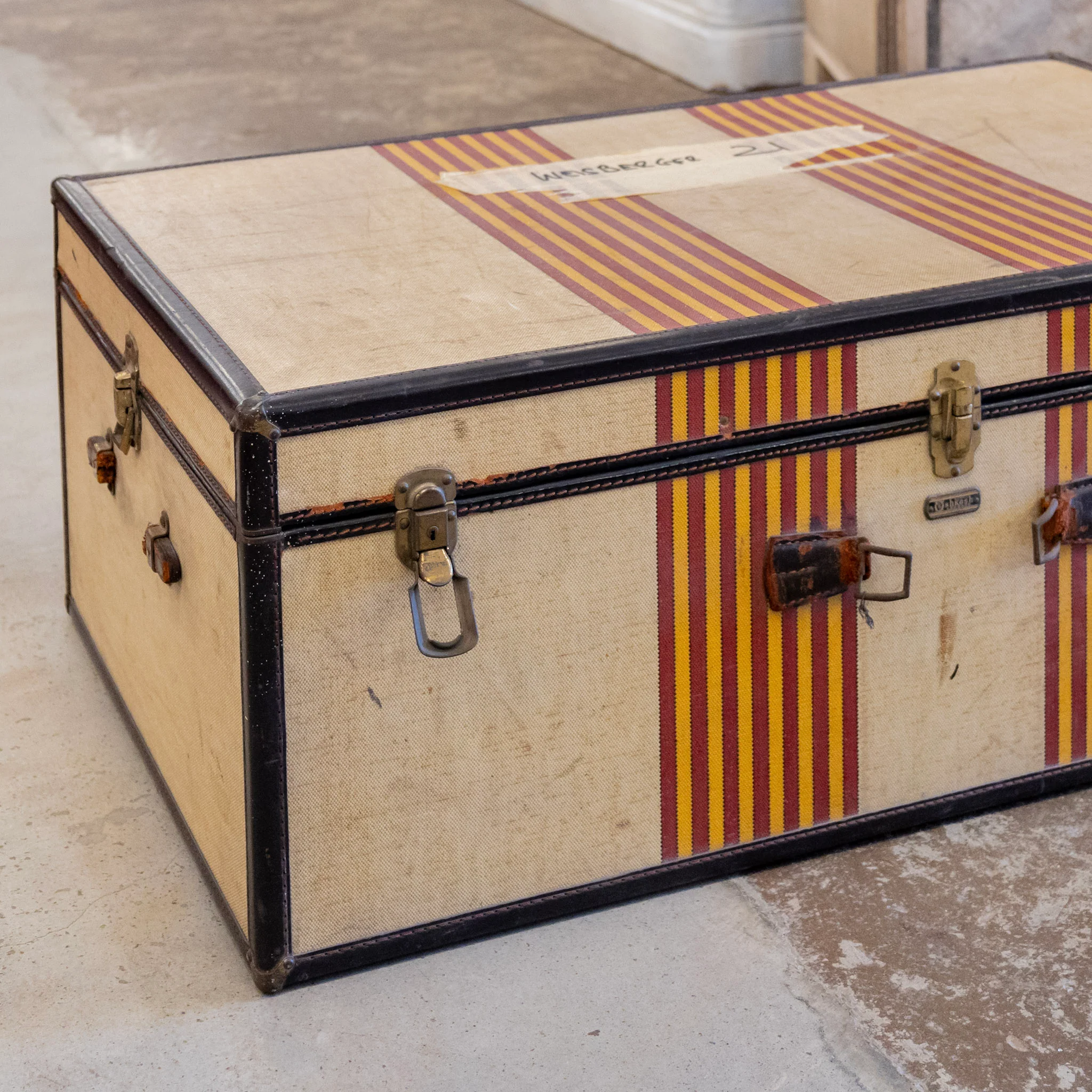 Vintage Trunk - Yellow & Red Stripe - Image 3