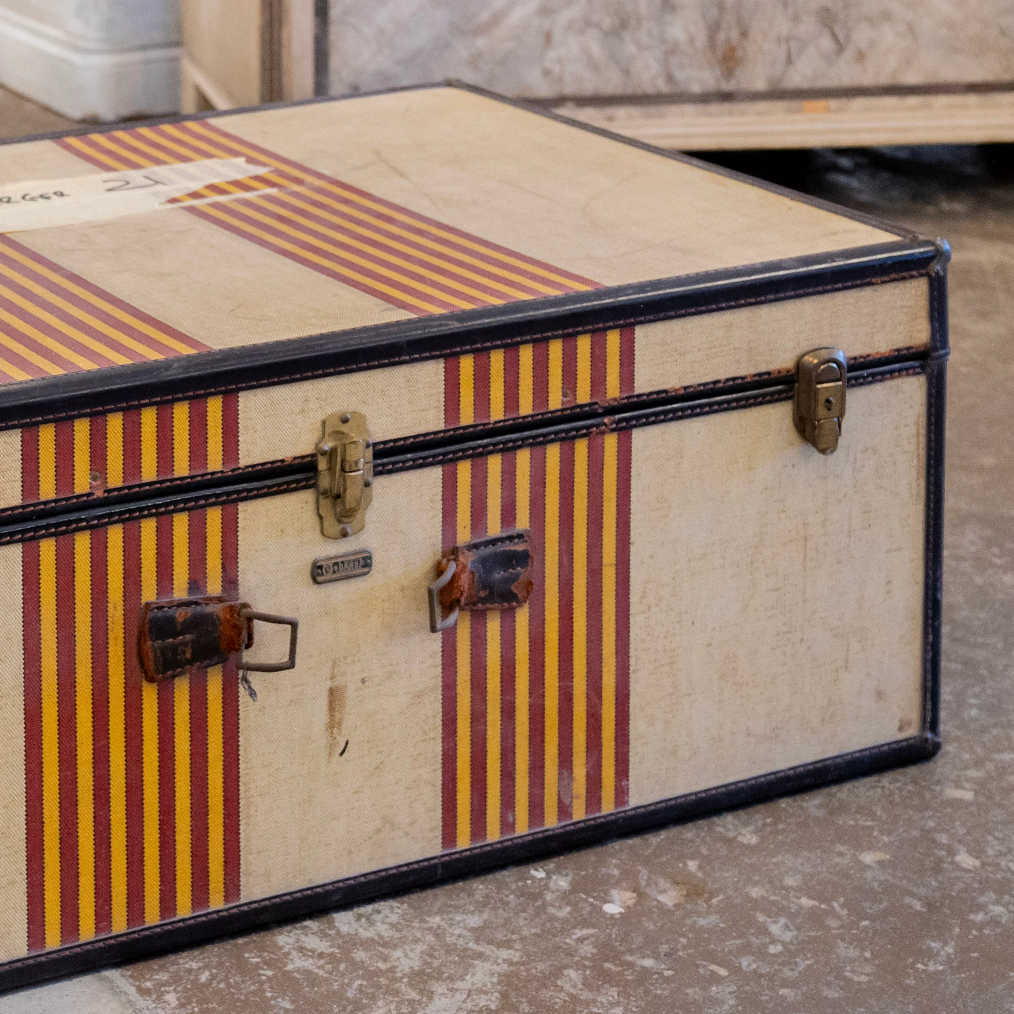 Vintage Trunk - Yellow & Red Stripe - Image 4