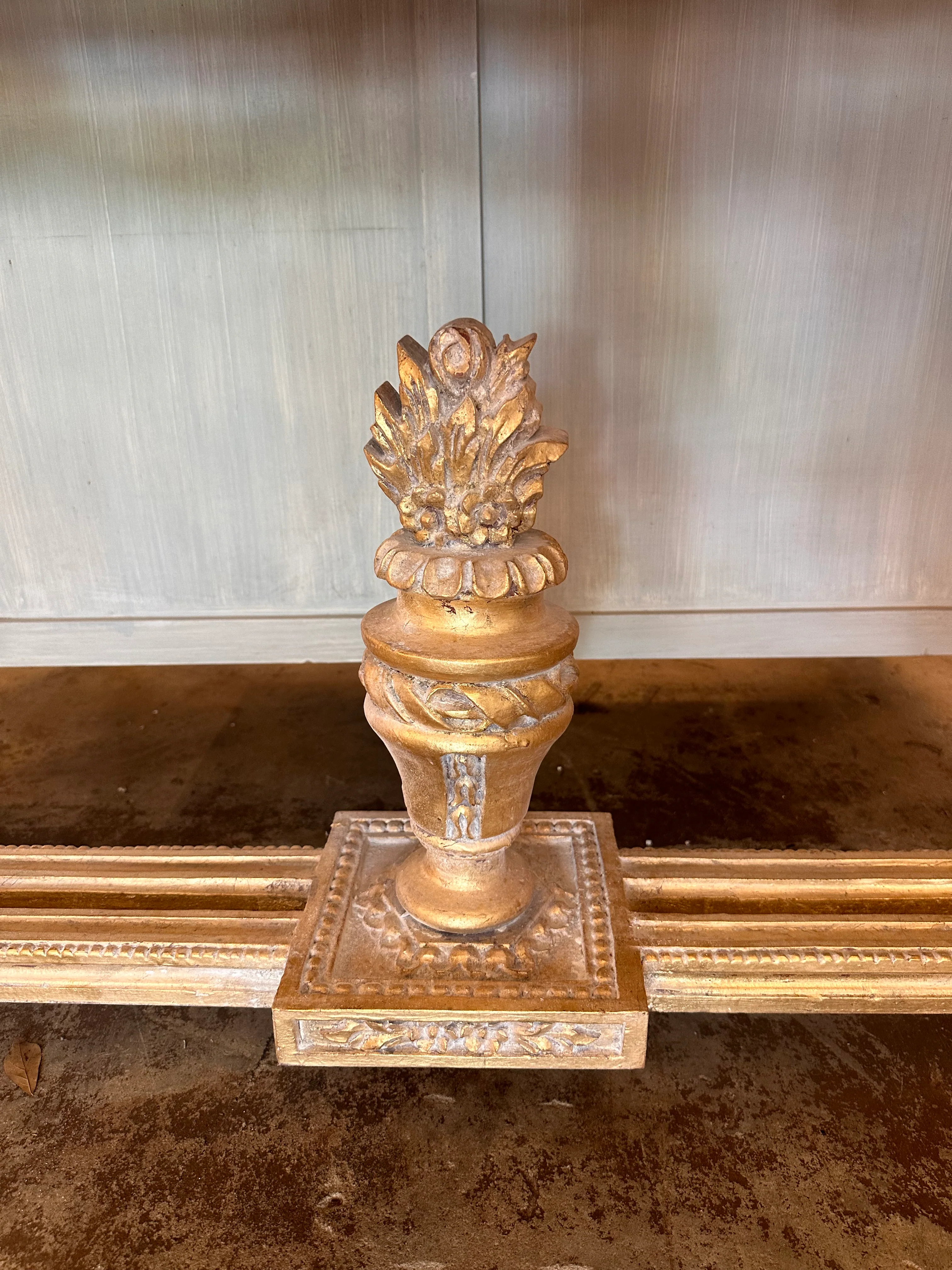 Ornate French Marble Top Gold Console Table - Image 4