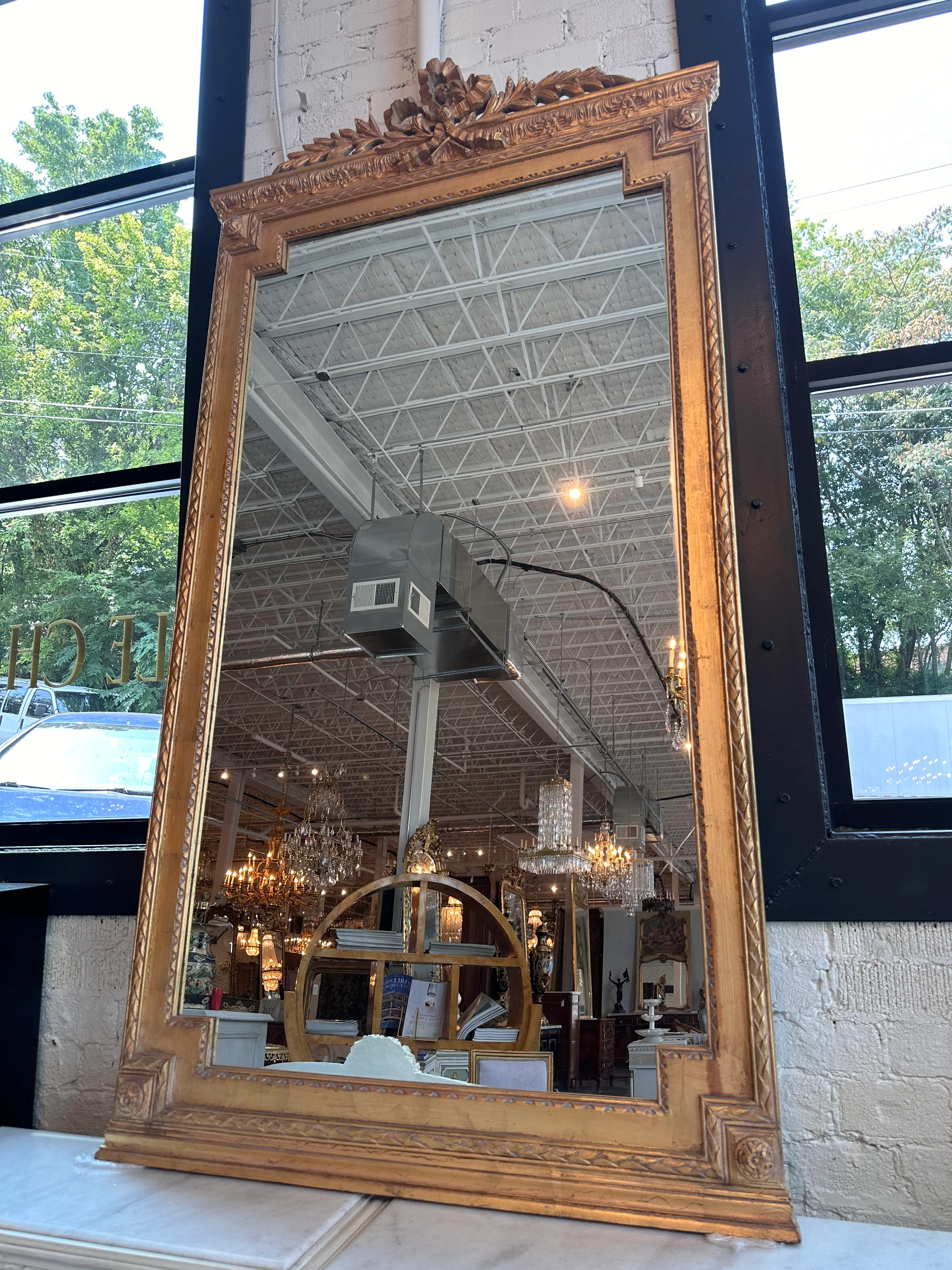 Oversized Louis XVI Antique French Mirror