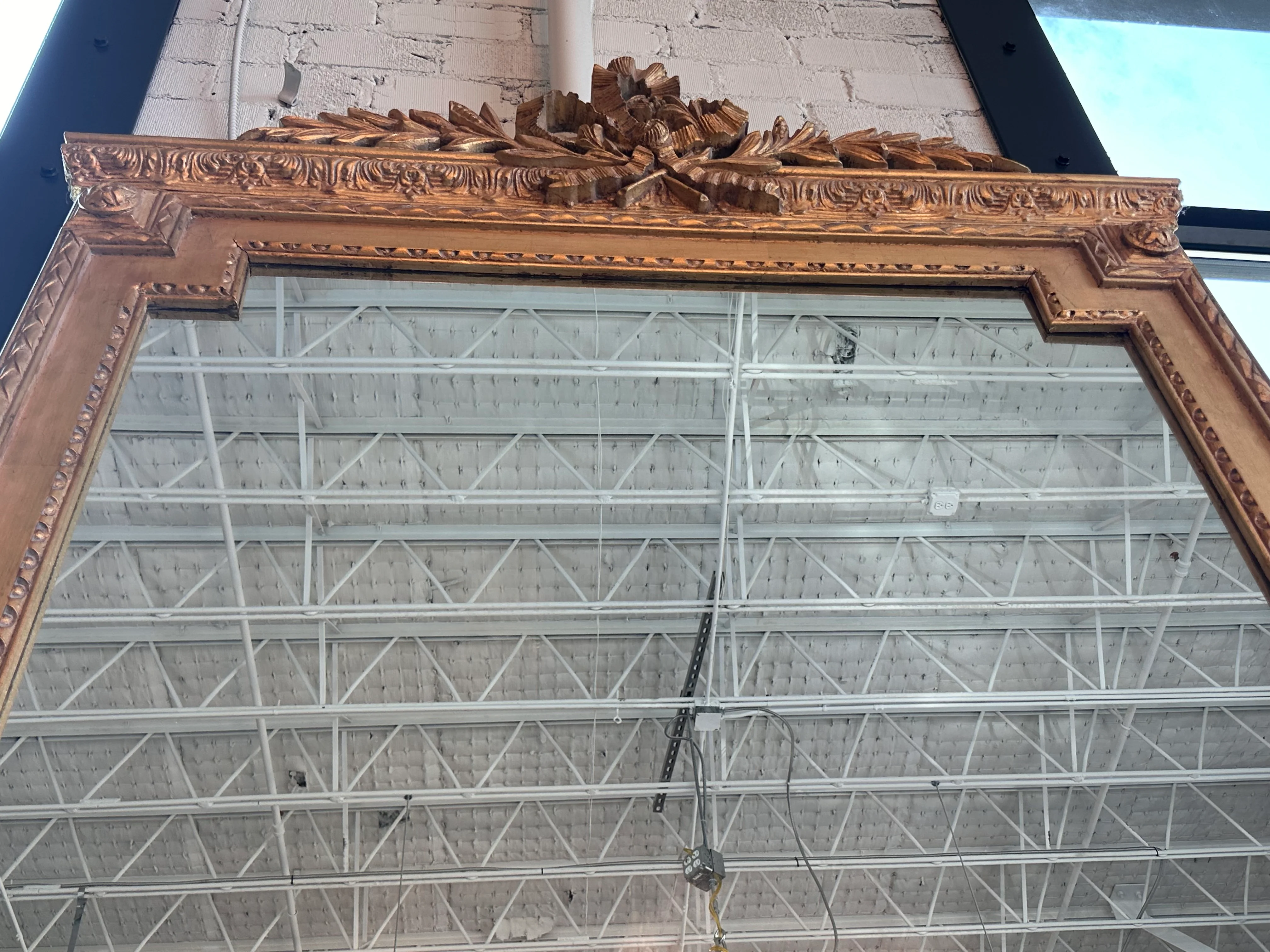 Oversized Louis XVI Antique French Mirror - Image 3