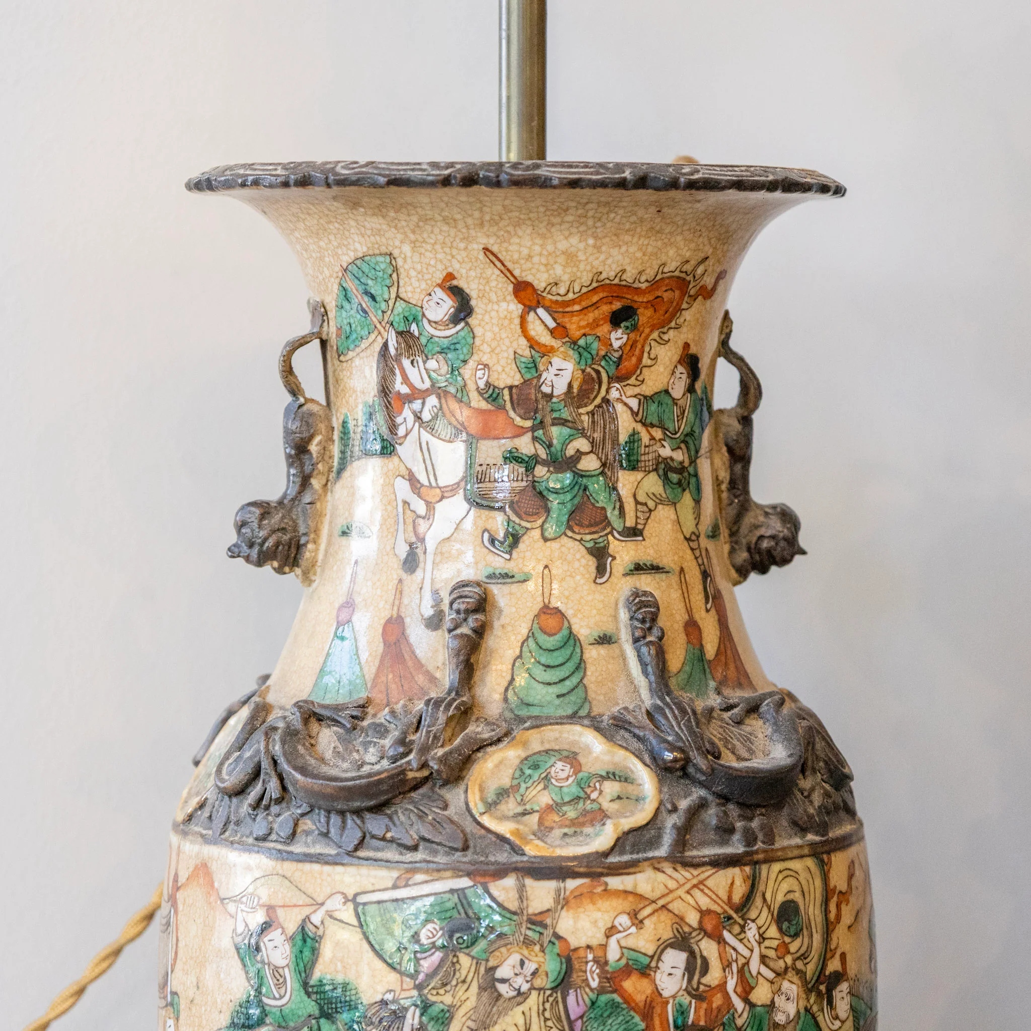 Pair of French Oriental Porcelain Table Lamps - Image 2