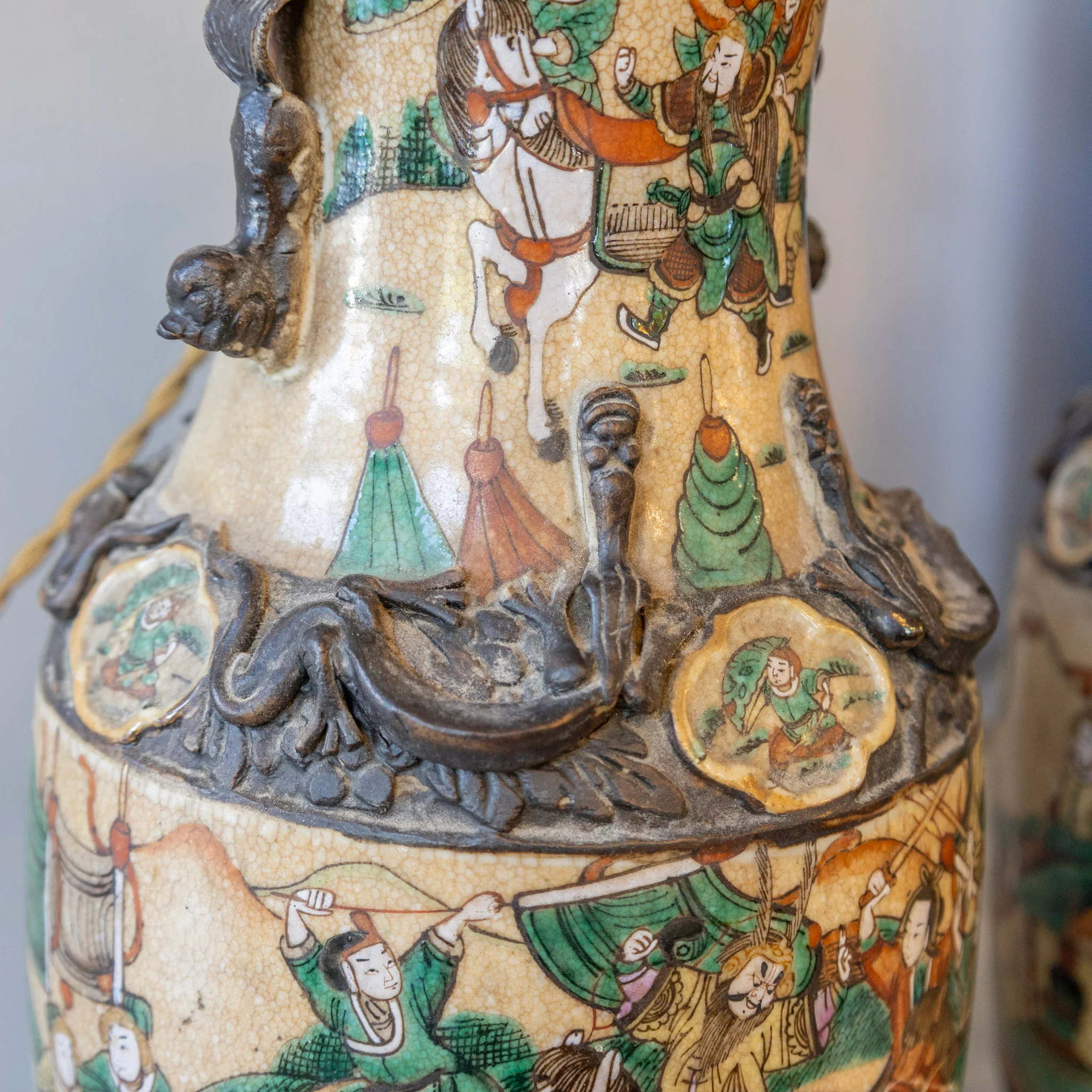 Pair of French Oriental Porcelain Table Lamps - Image 6