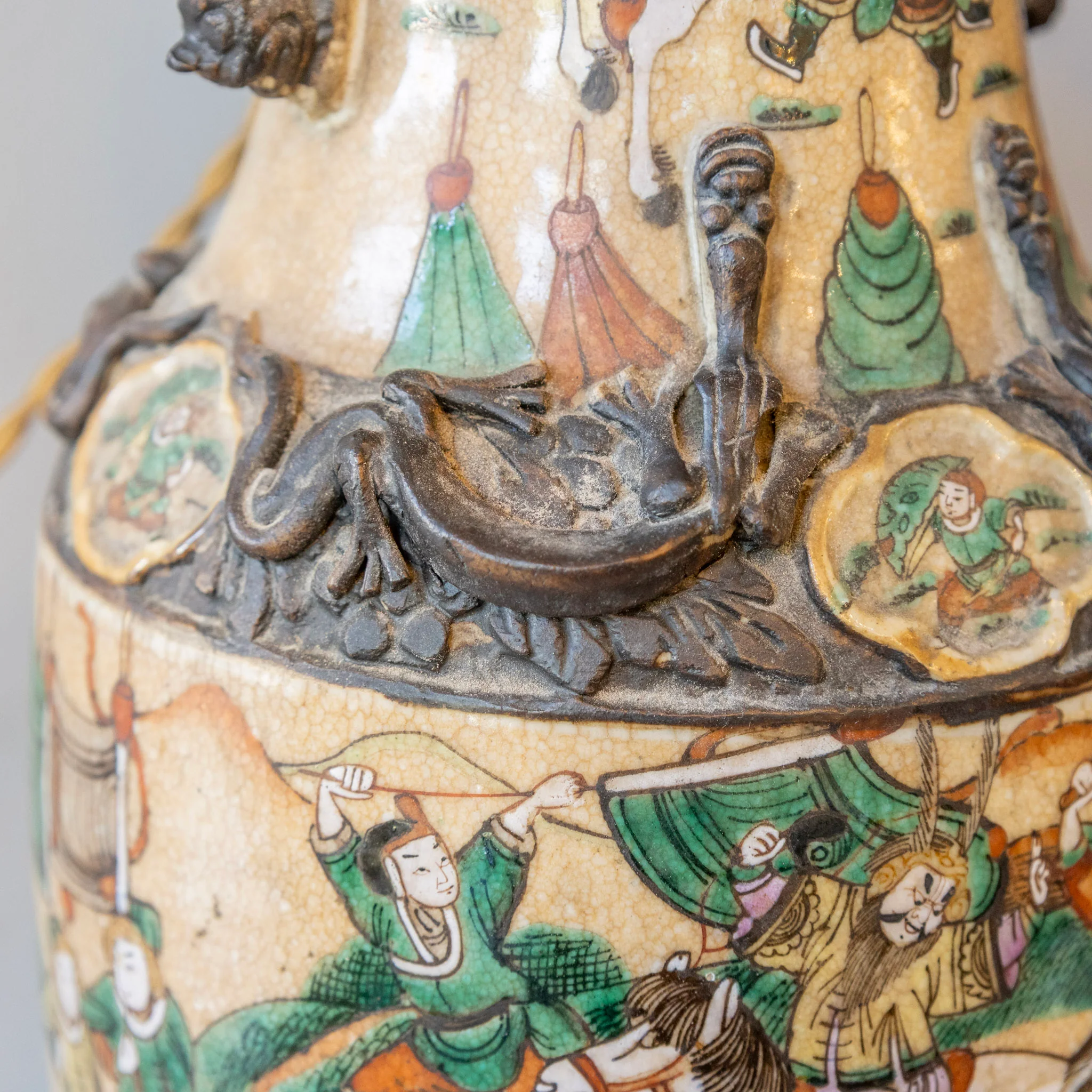 Pair of French Oriental Porcelain Table Lamps - Image 8