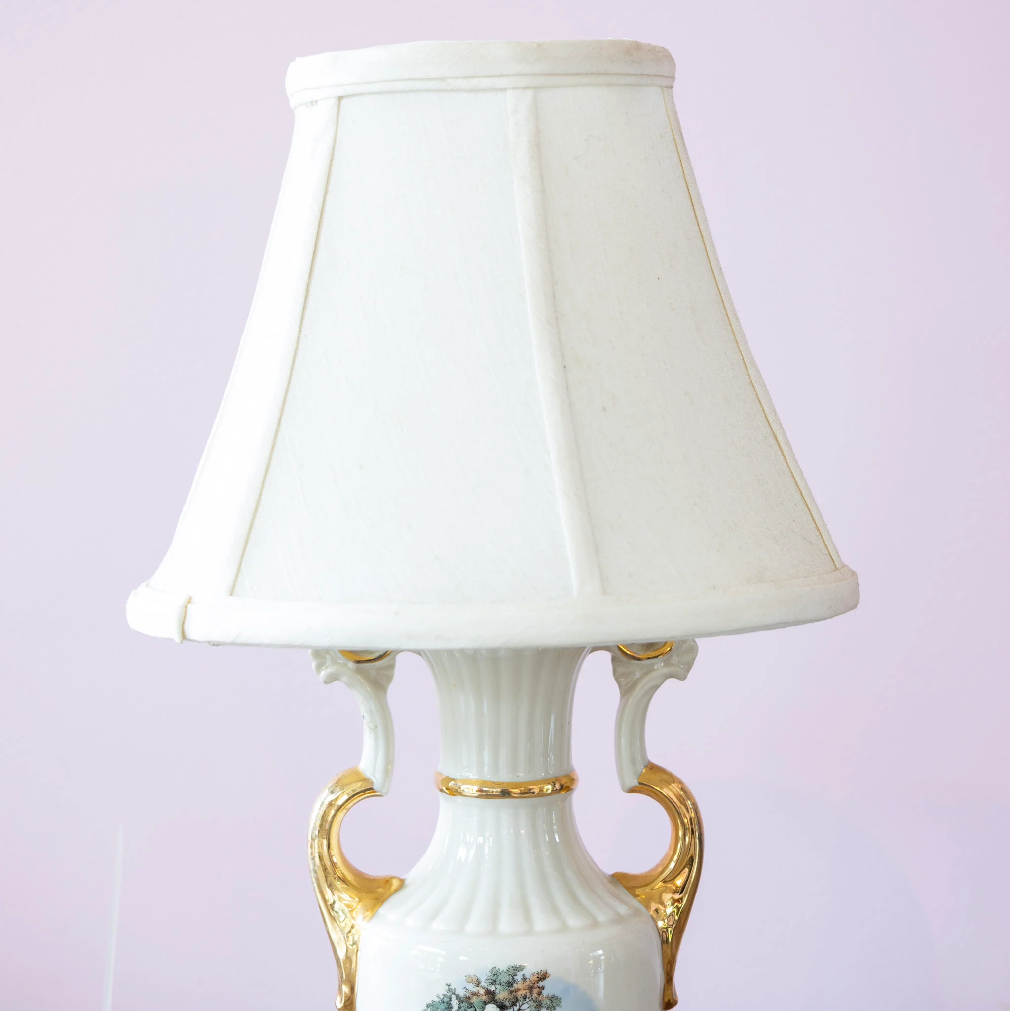 Pair of French Porcelain Table Lamps – Hand-Painted - Image 6