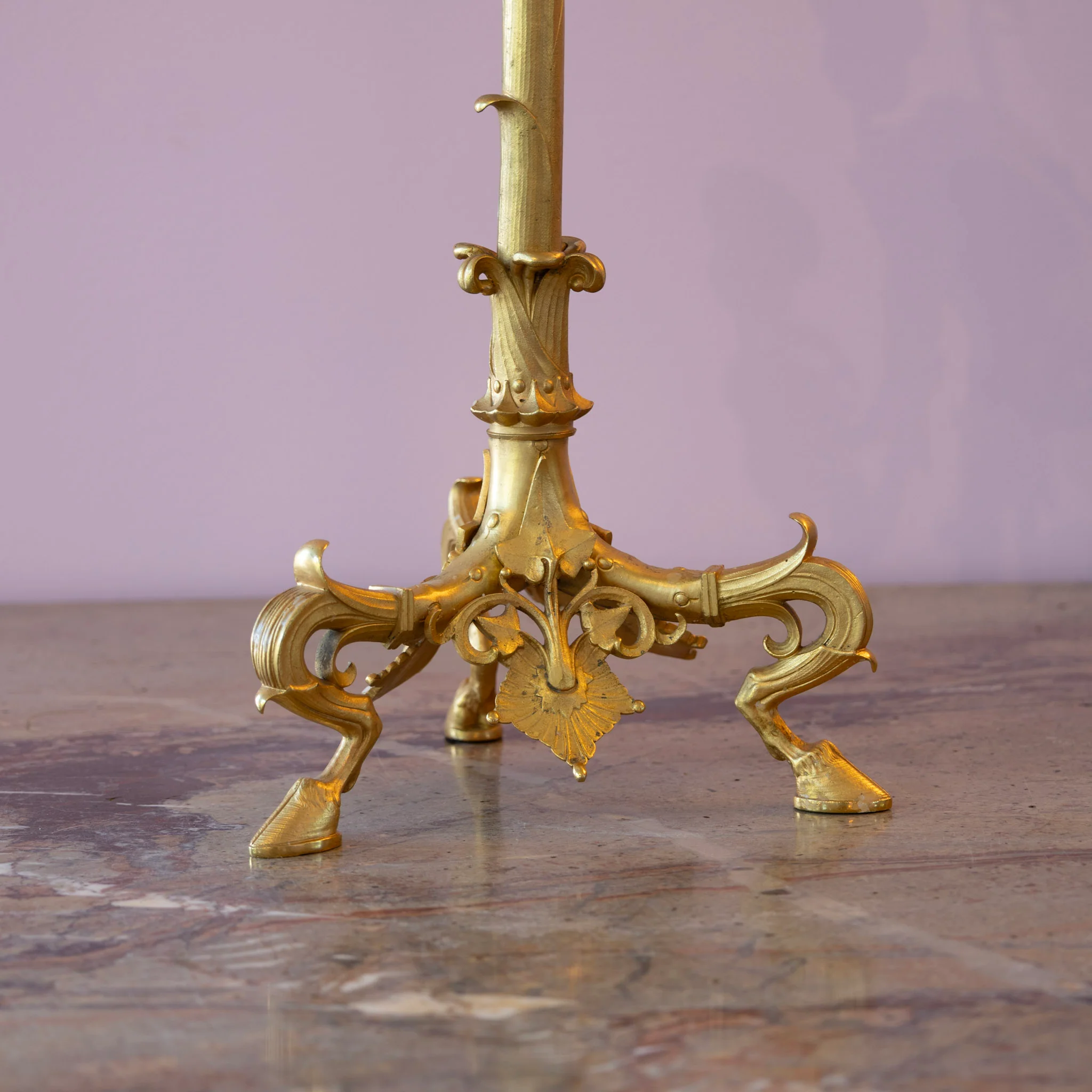 Pair of Gilded Bronze Candelabras – Swan Finials - Image 5