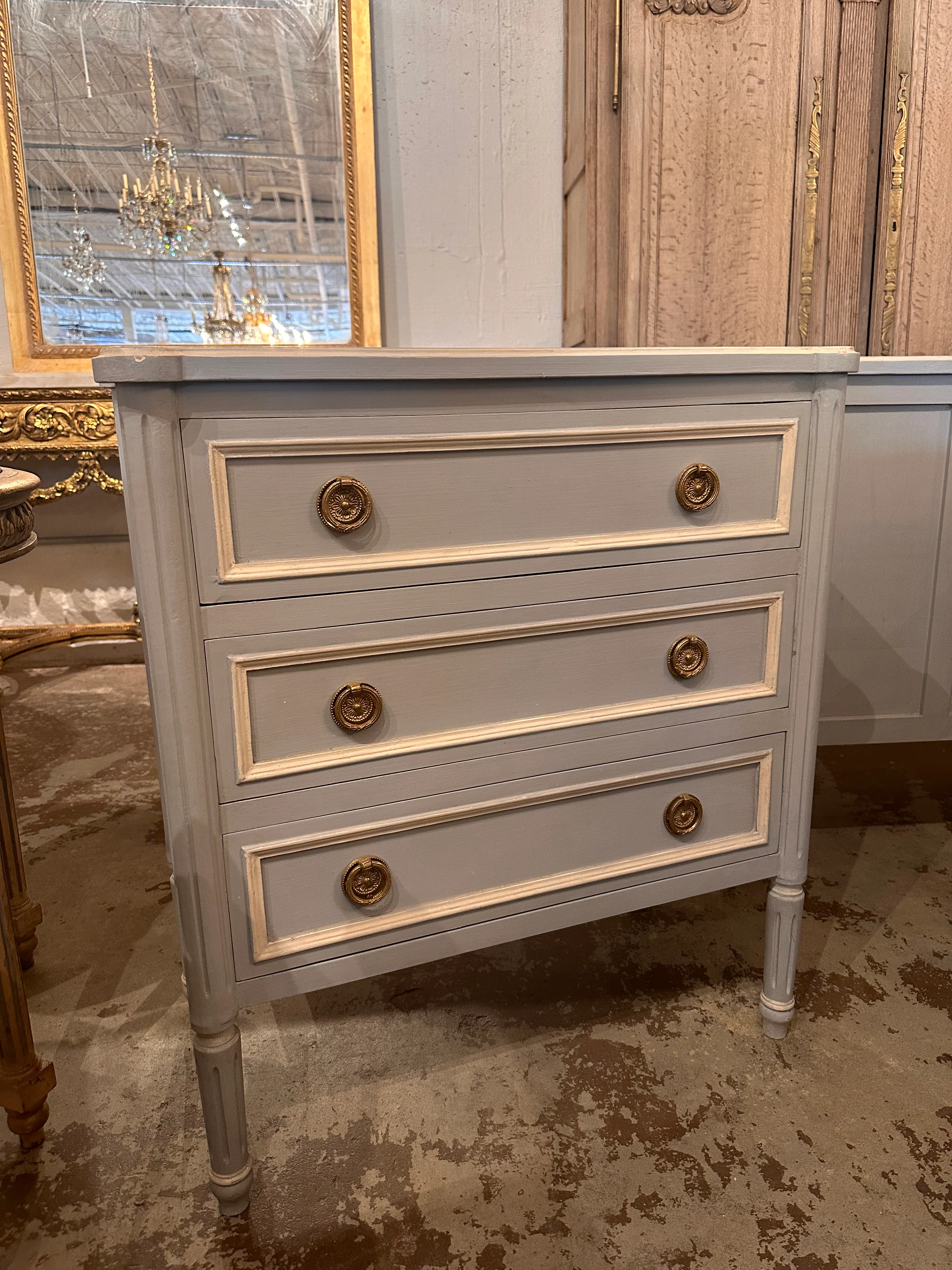 Rounded Corner Swedish Bedside Table - Image 2