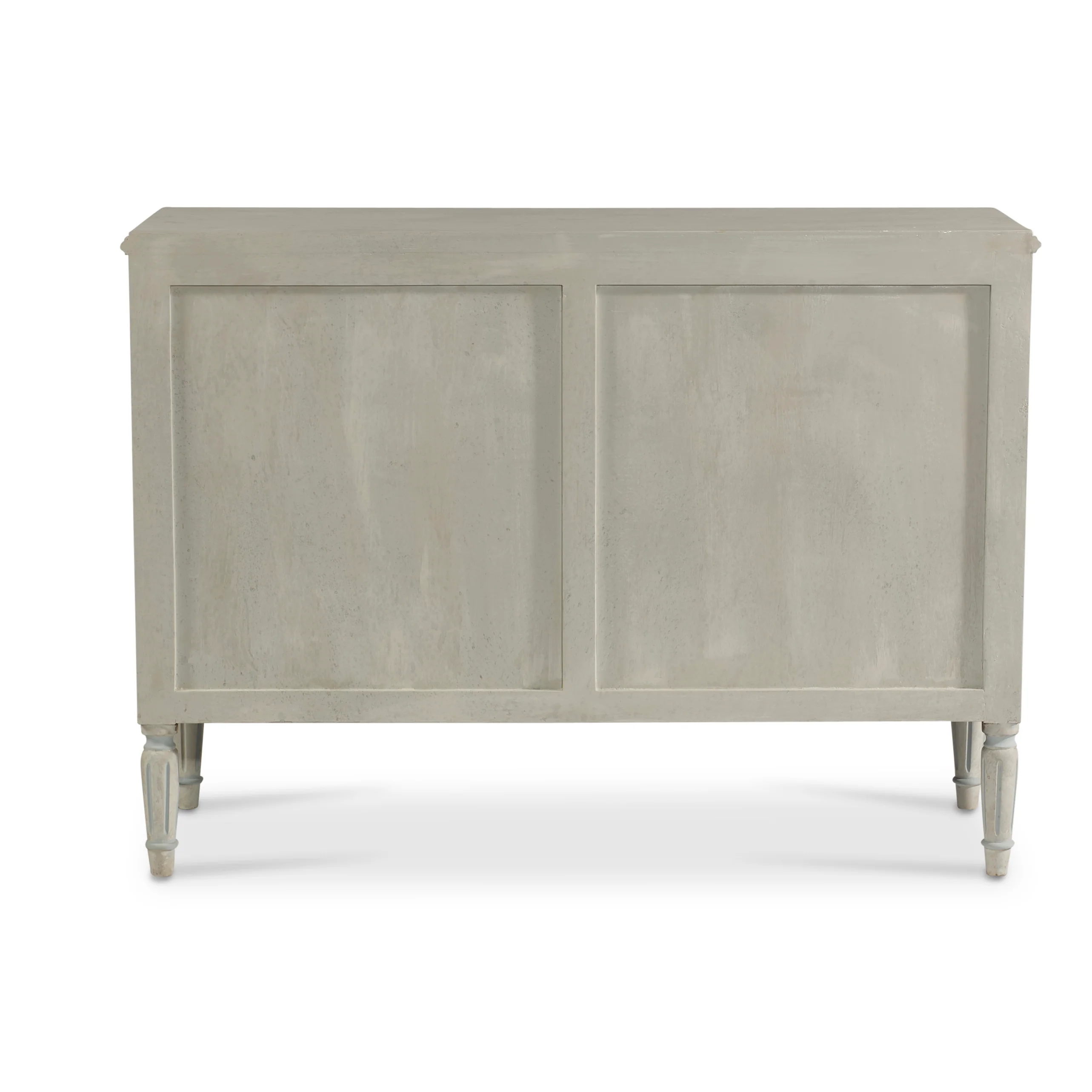 Scandinavian Chest with Rounded Legs and Blue Trim - Image 10