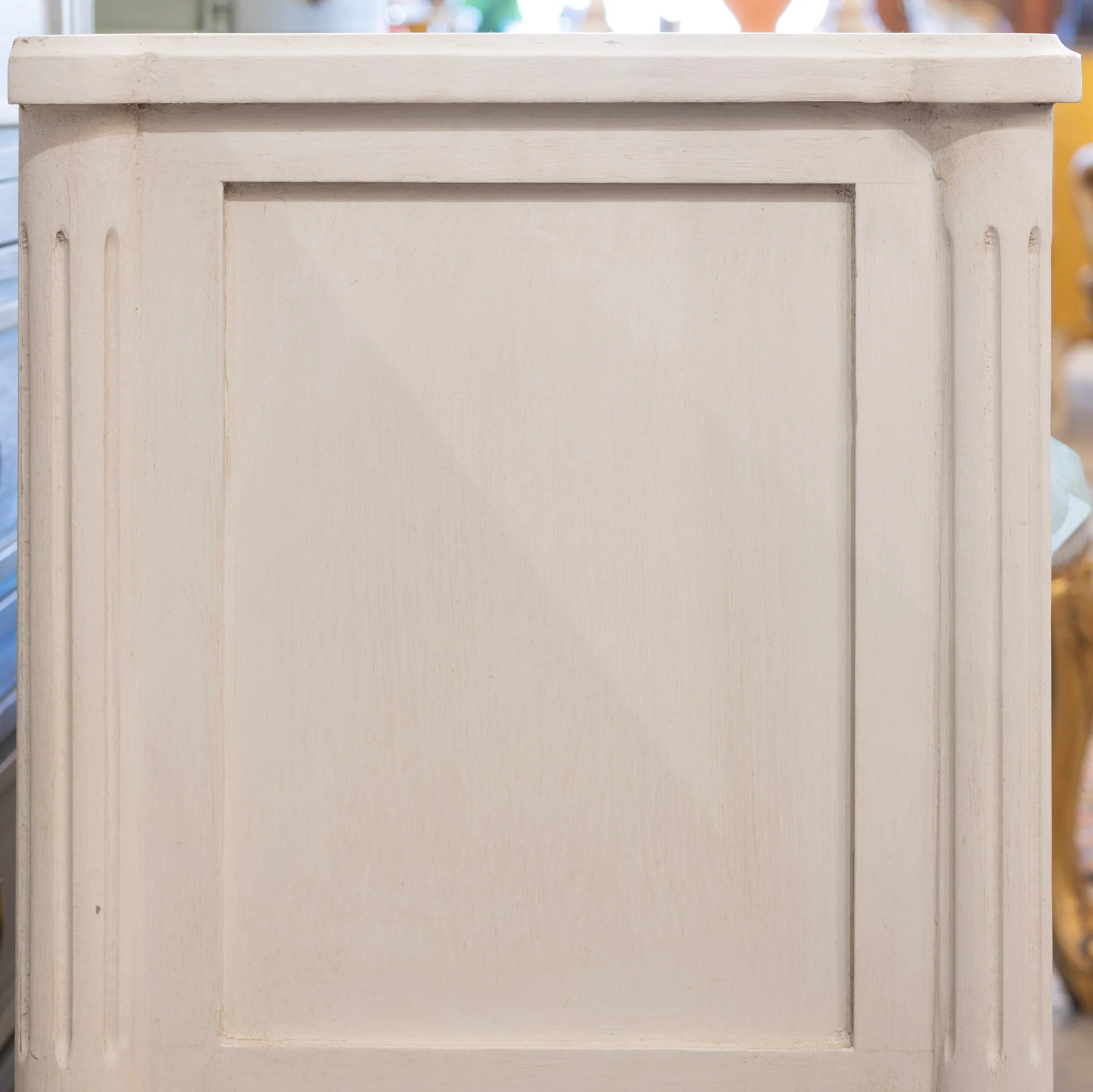 Swedish 2-Drawer Nightstand – Rounded Corners & Brass Ring Pulls in Dove White - Image 6