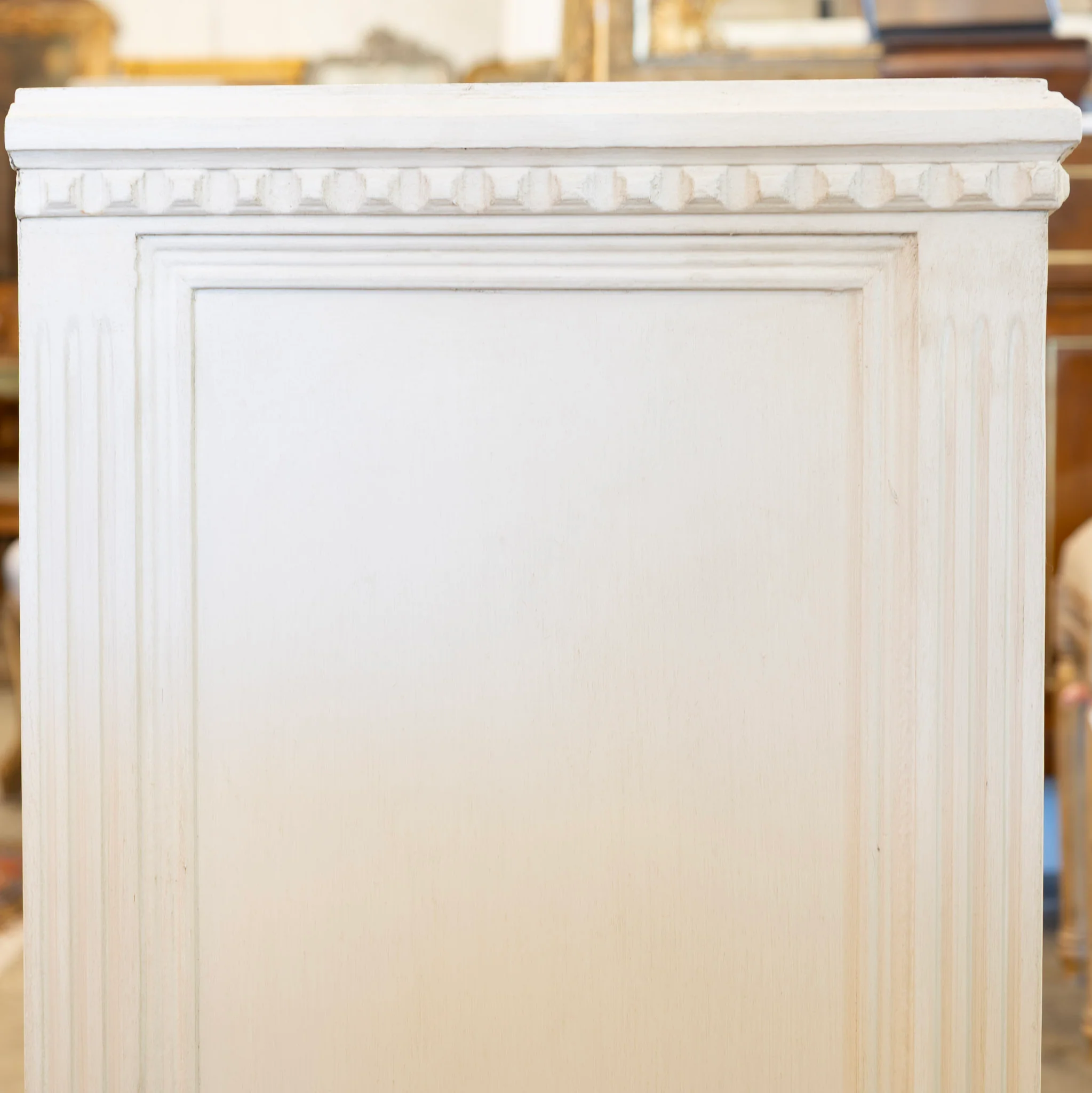 Swedish 3-Drawer Chest – Dentil Molding & Ballerina Legs in Dove White - Image 5