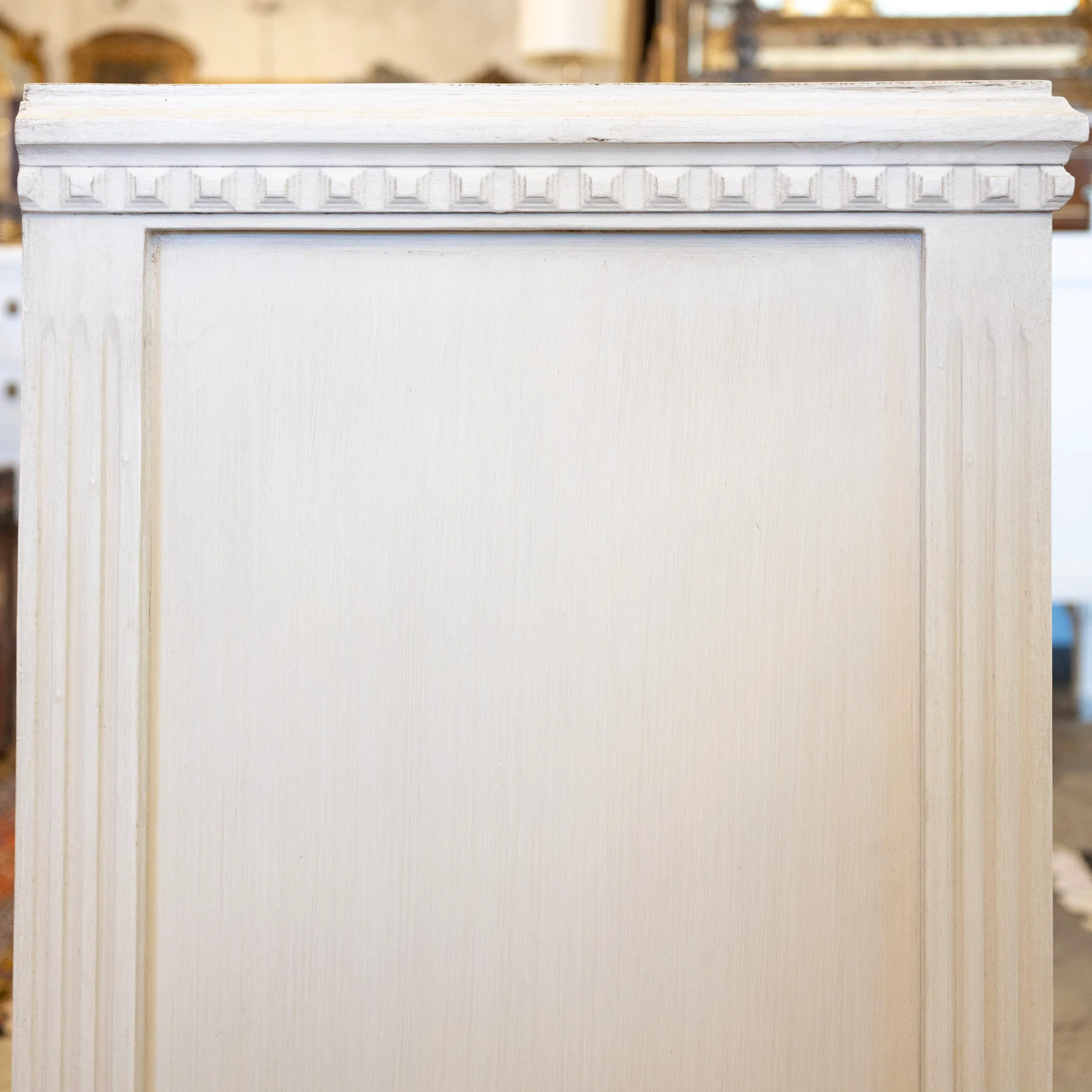 Swedish 3-Drawer Nightstand – Closed Block Trim & Ballerina Legs in Dove White - Image 6