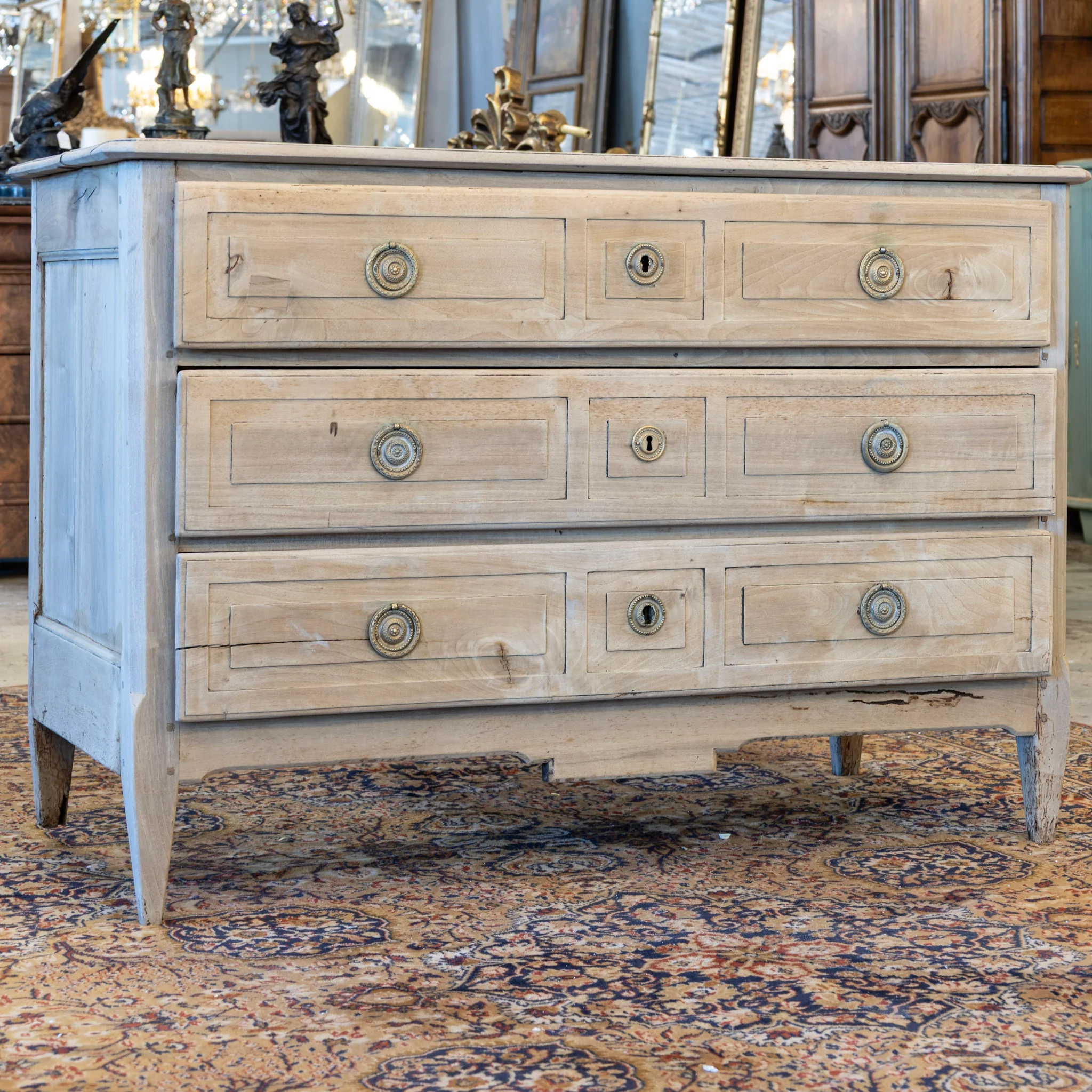 Swedish Chest  –  Distressed Finish & Brass Pulls