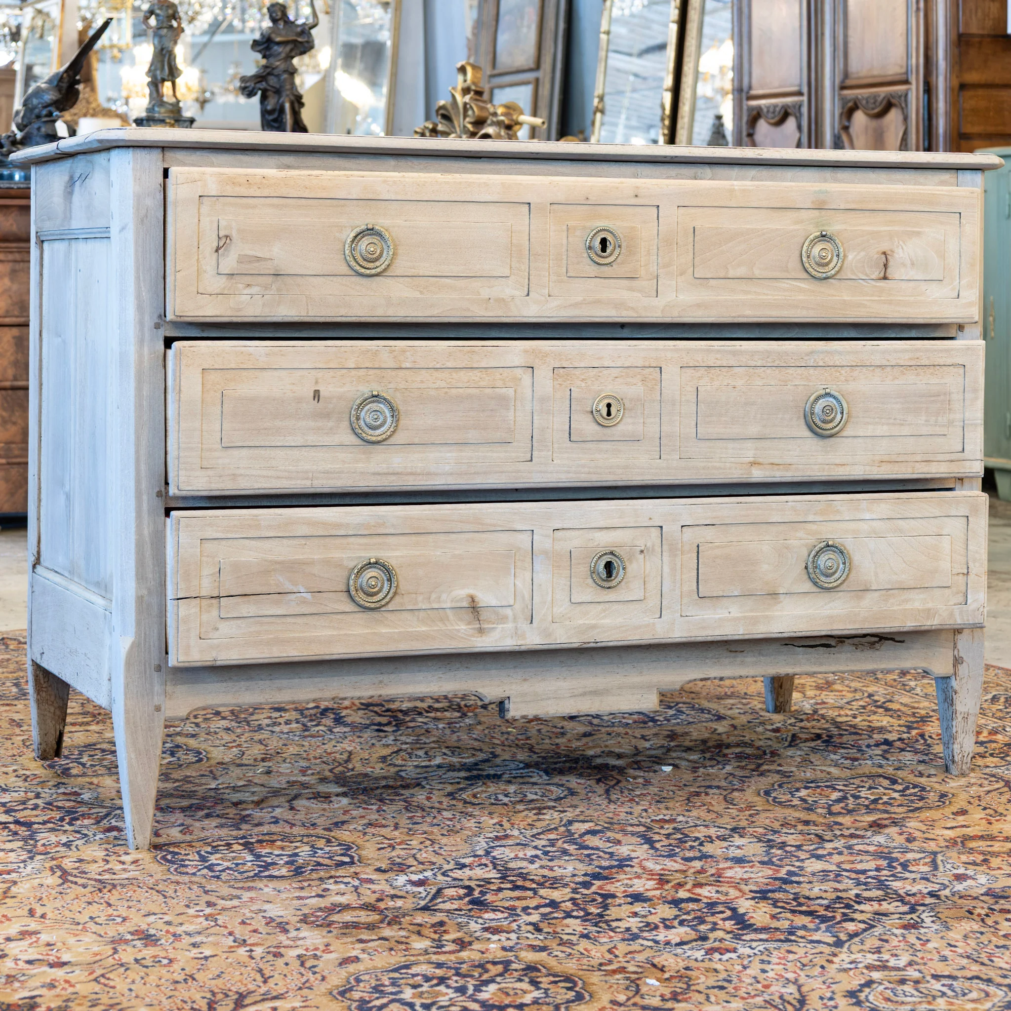 Swedish Chest  –  Distressed Finish & Brass Pulls - Image 2