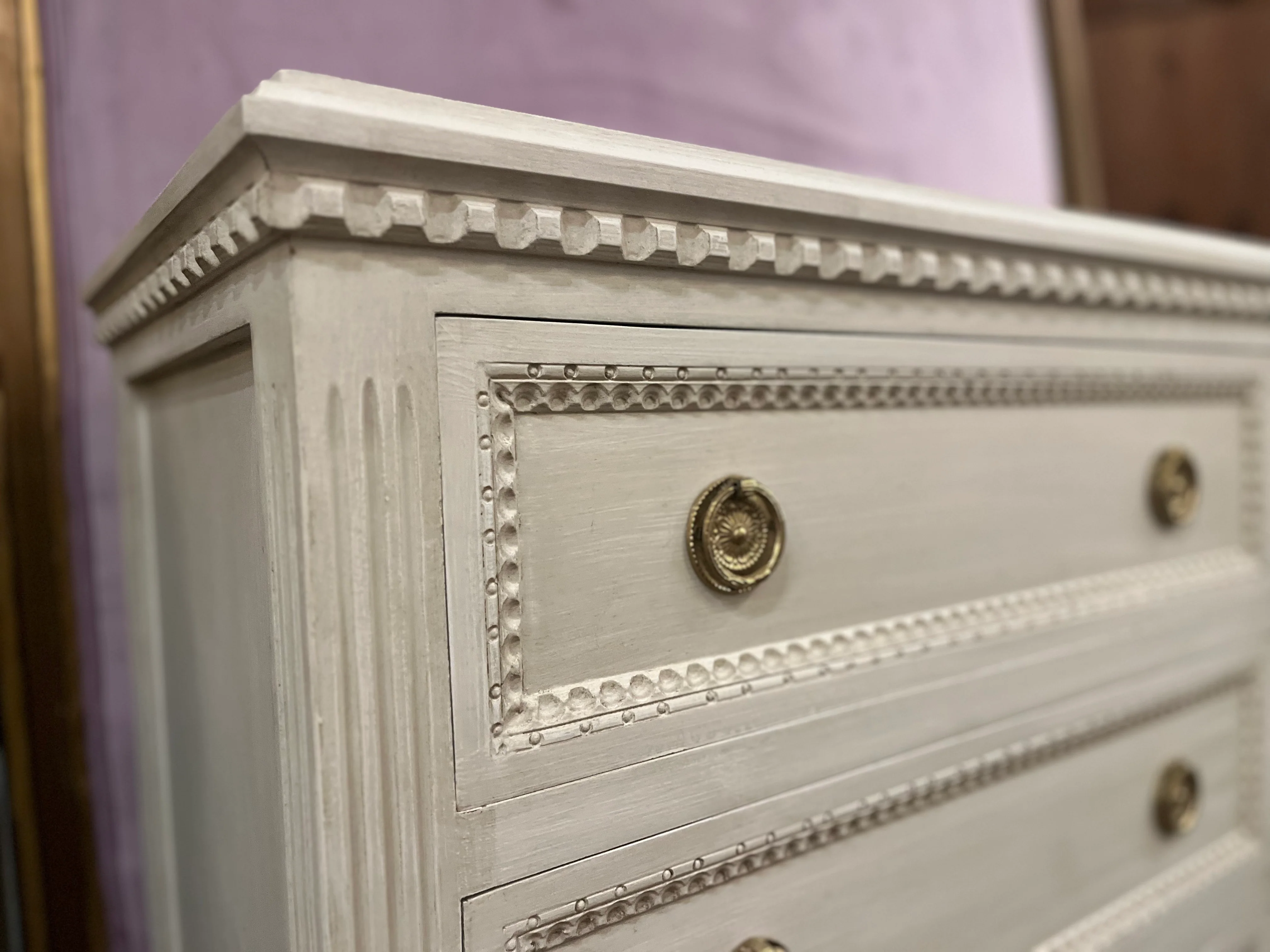 Swedish Chest with Beaded Trims - Image 4