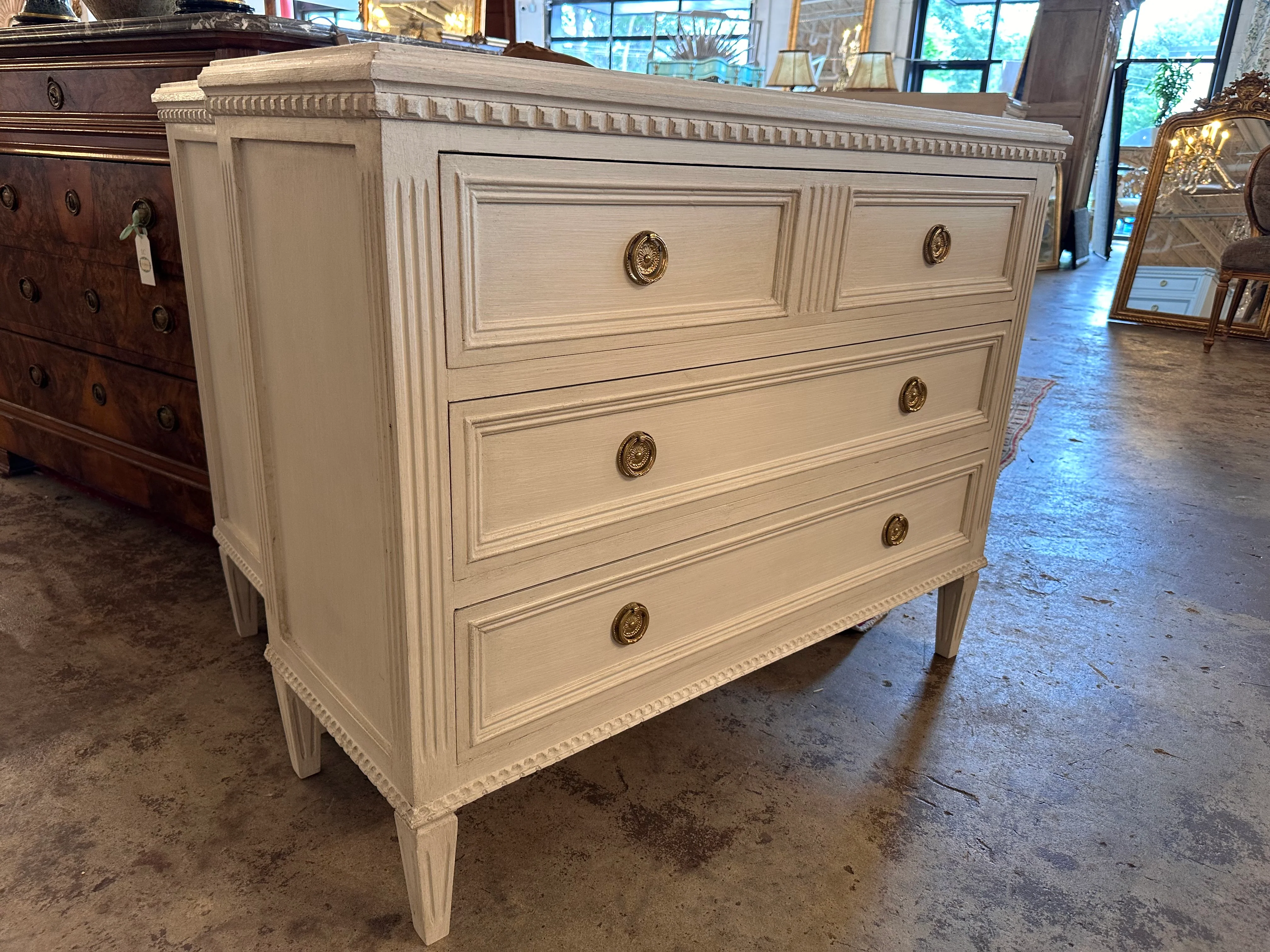 Swedish Chest with Dentil Molding - Image 2