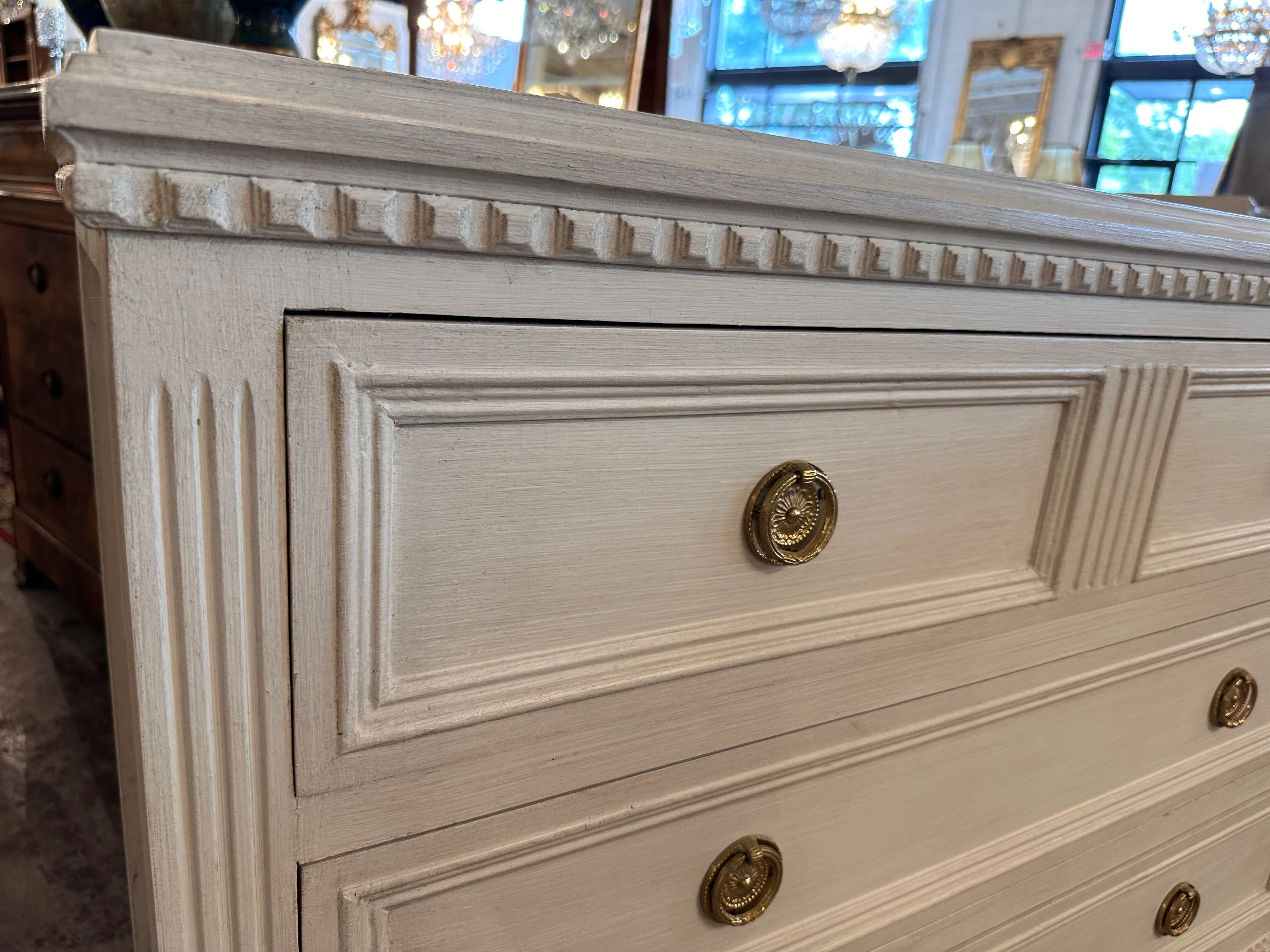 Swedish Chest with Dentil Molding - Image 4