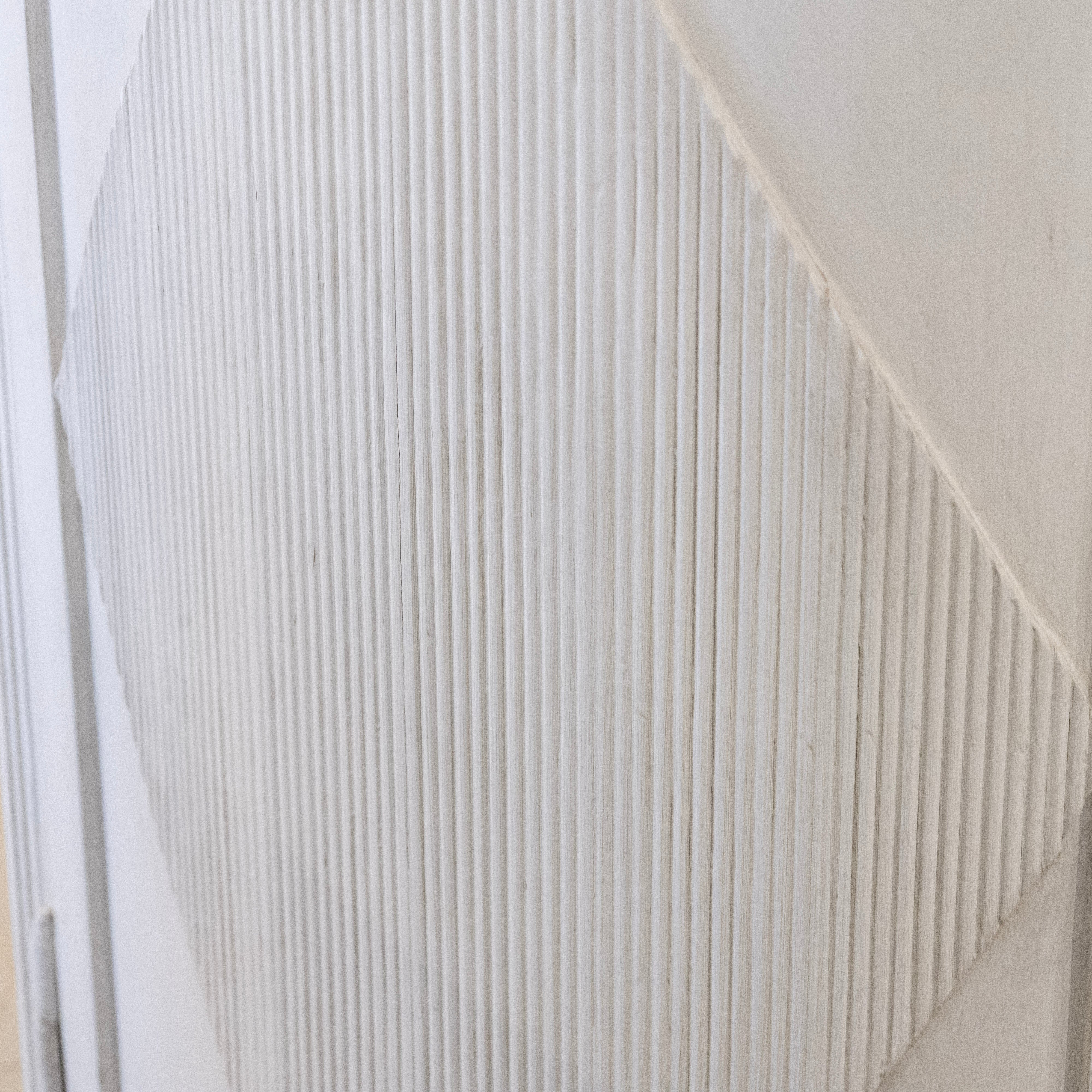 Swedish Demilune Sideboard –  Diamond Reeded Doors in Antique White - Image 10
