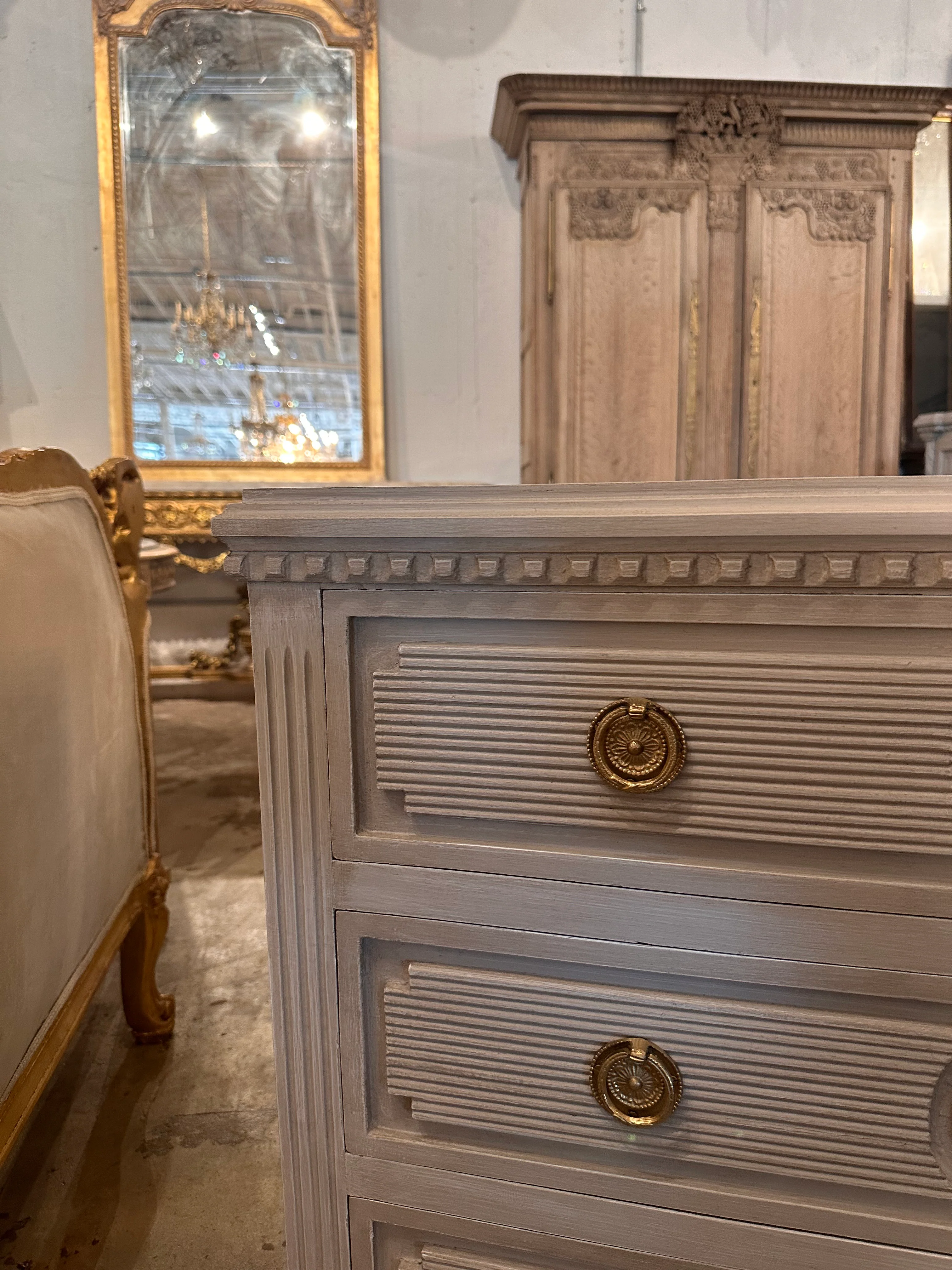 Swedish Horizontal Reeded Block Nightstand - Image 2