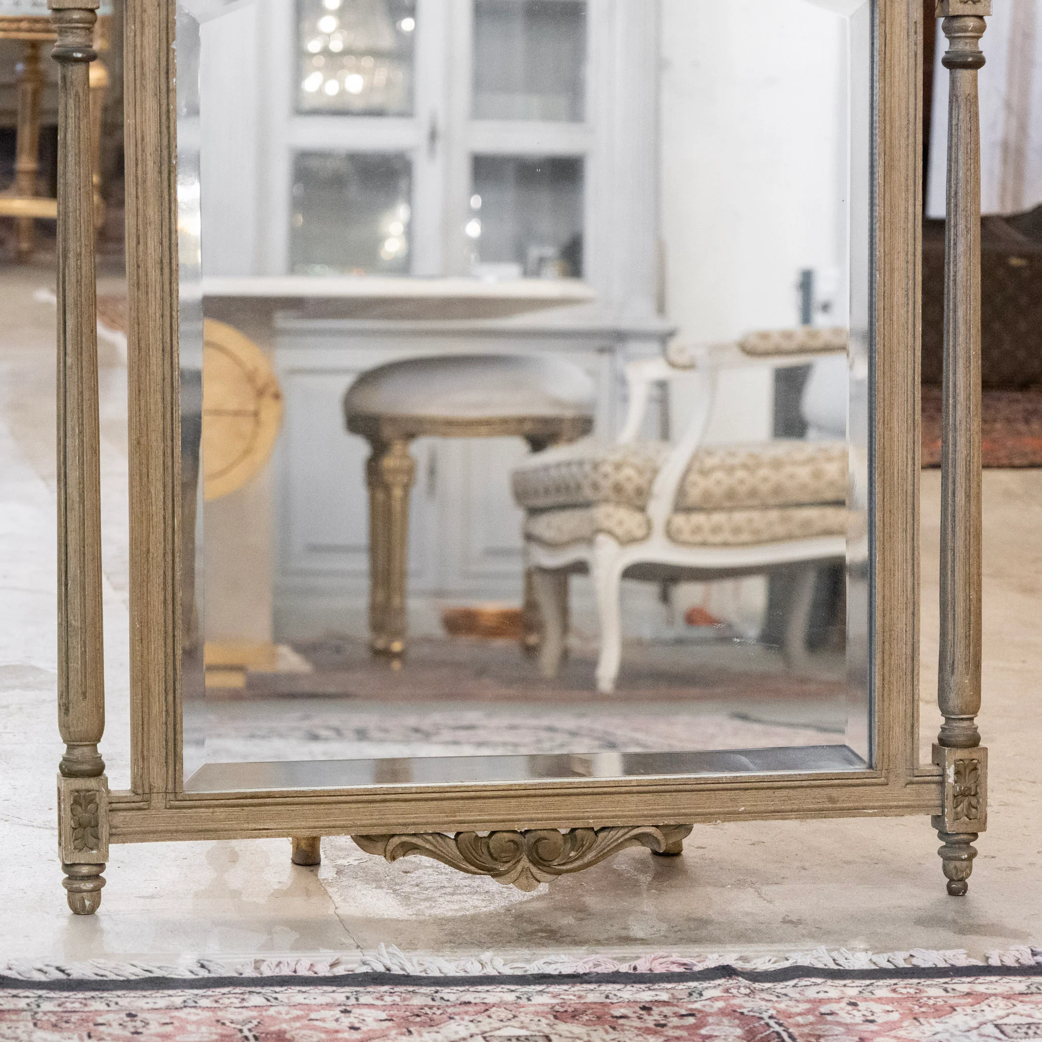 Swedish Mirror with Floral Carvings - Image 3