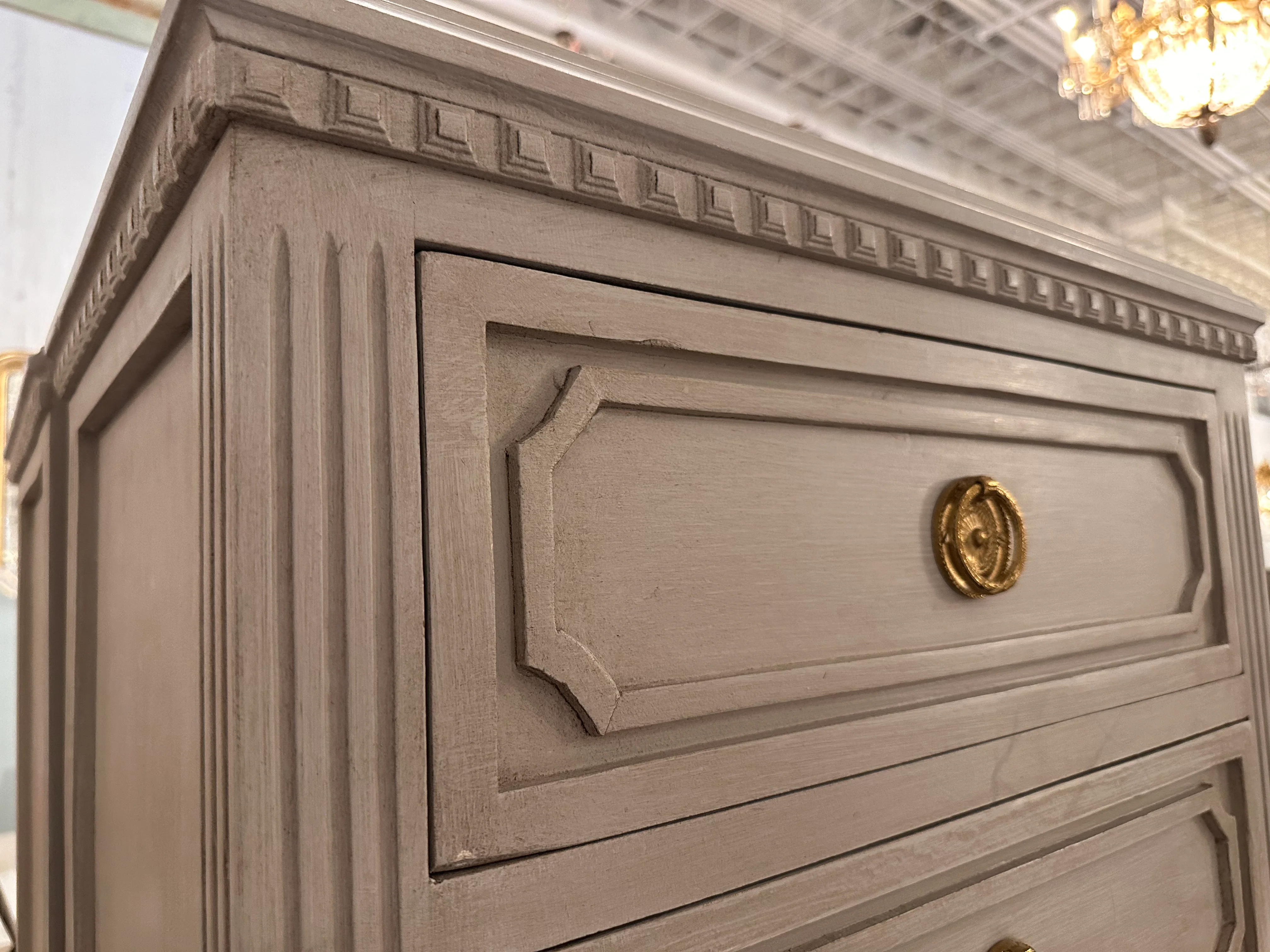 Swedish Nightstand in Natural Warm Gray - Image 3