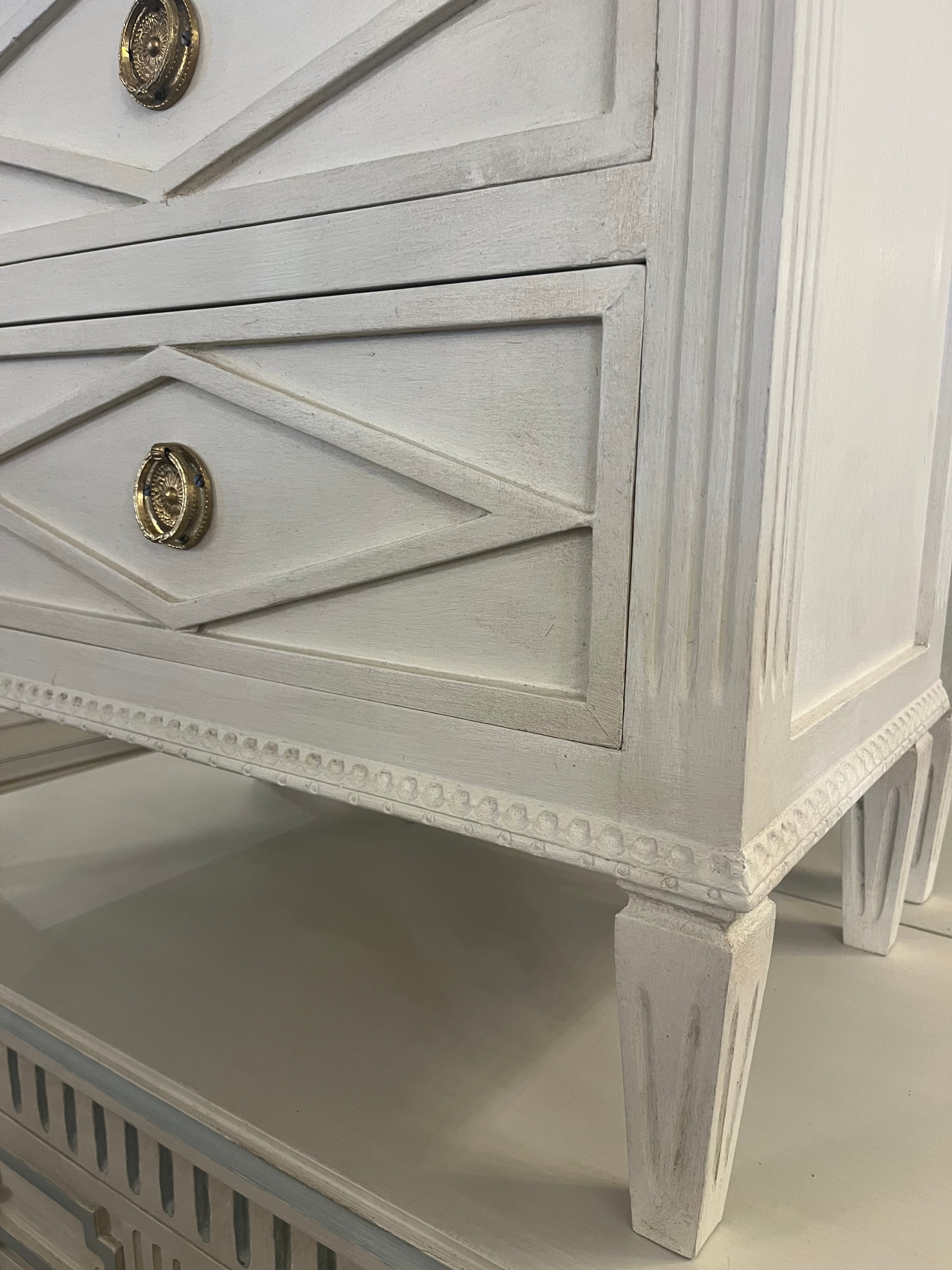 Swedish Nightstand with Diamond Trims - Image 4