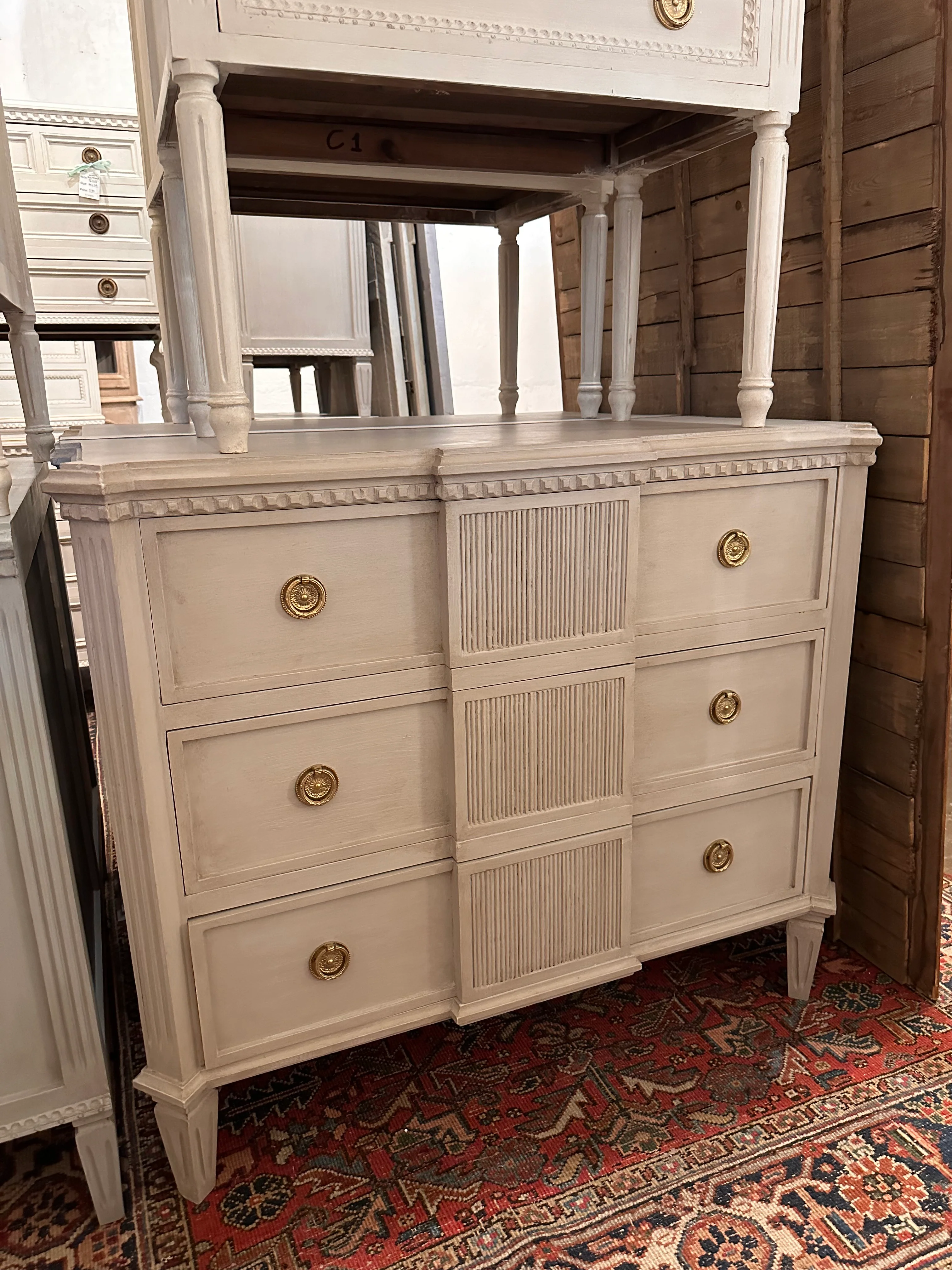 Swedish Reeded Chest with Canted Corners - Image 2